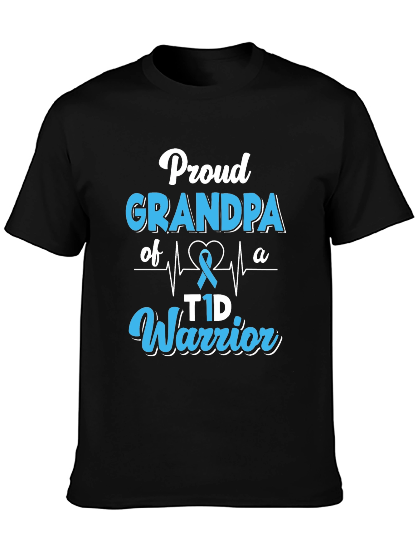 Proud Grandpa T1D Warrior Graphic Tee