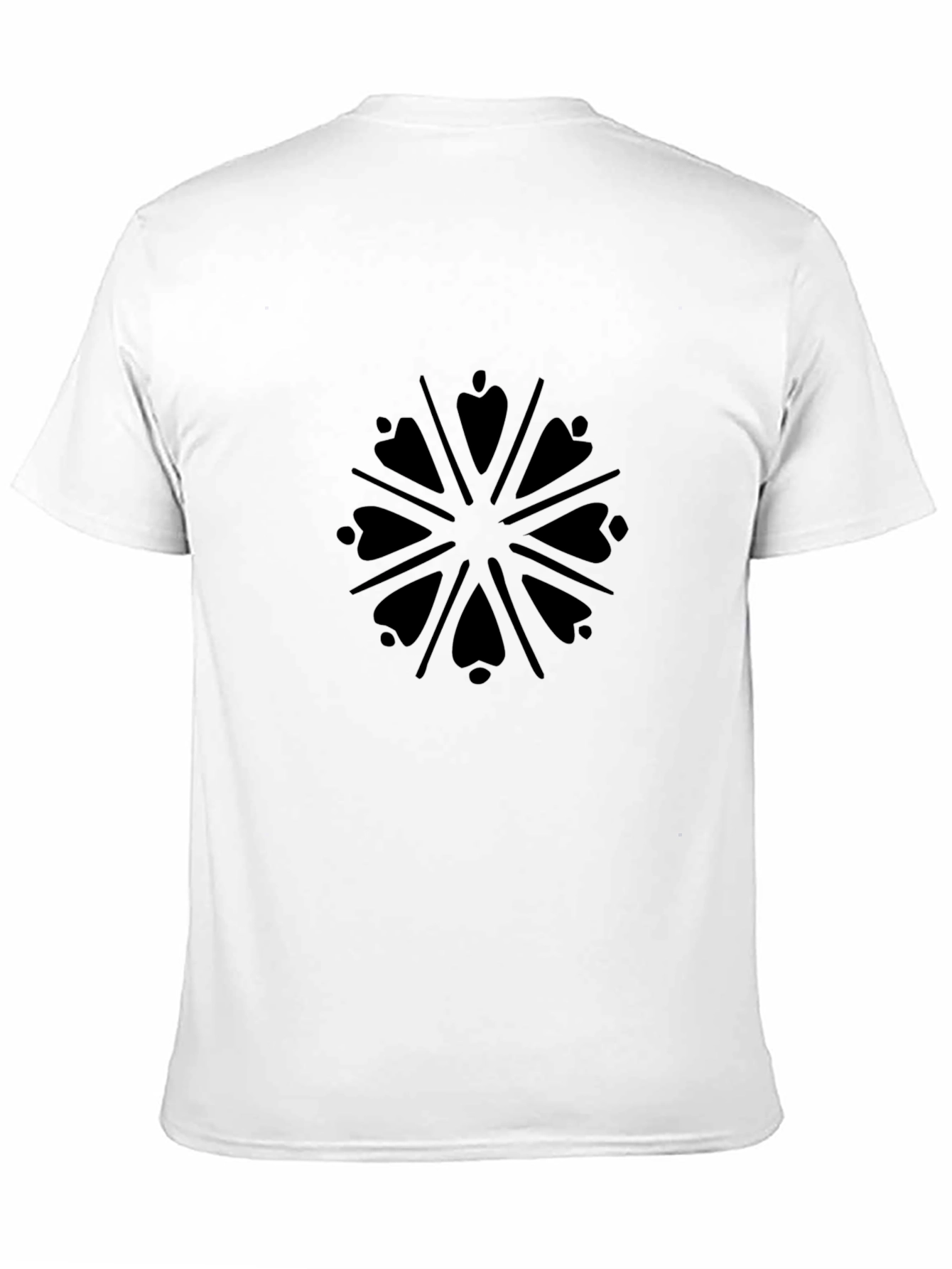 Mens Black Graphic Tee - Abstract Pattern