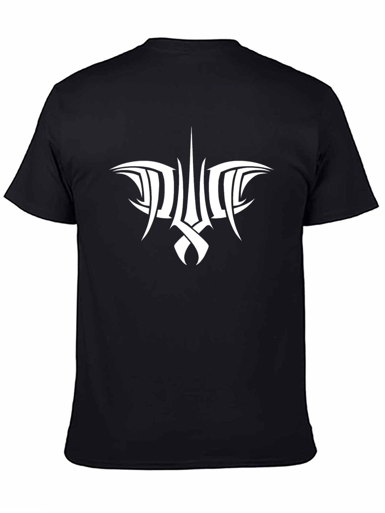 Tribal Style Graphic Black T-Shirt