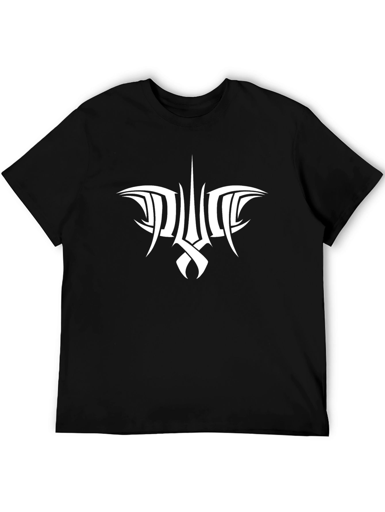 Tribal Style Graphic Black T-Shirt