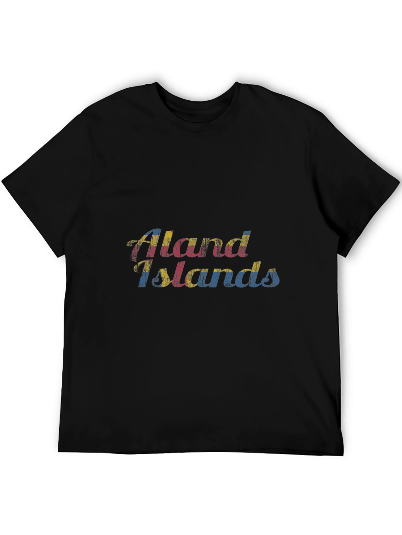 Aland Islands Flag Graphic T-Shirt