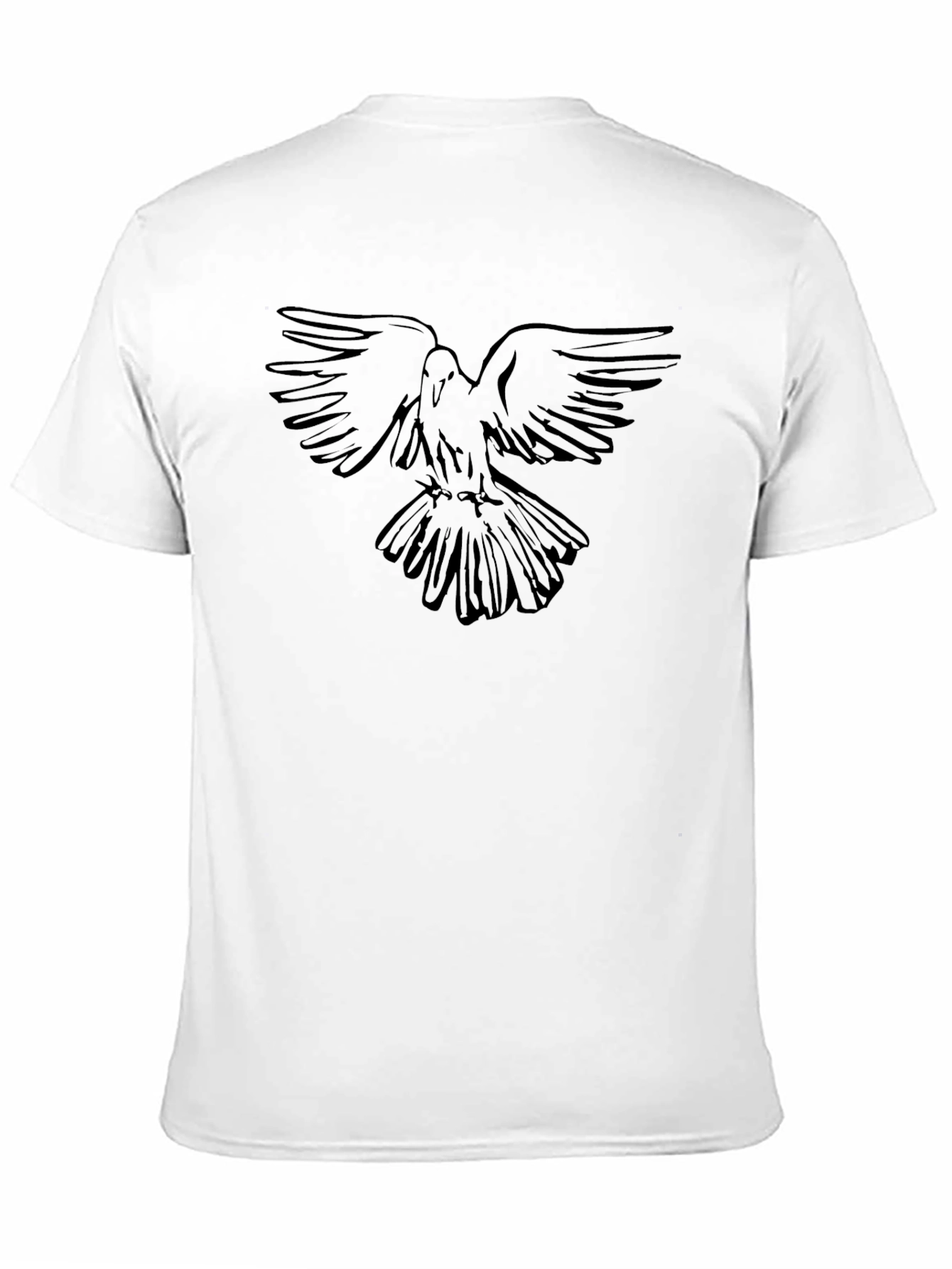 Mens Black Dove Graphic T-Shirt