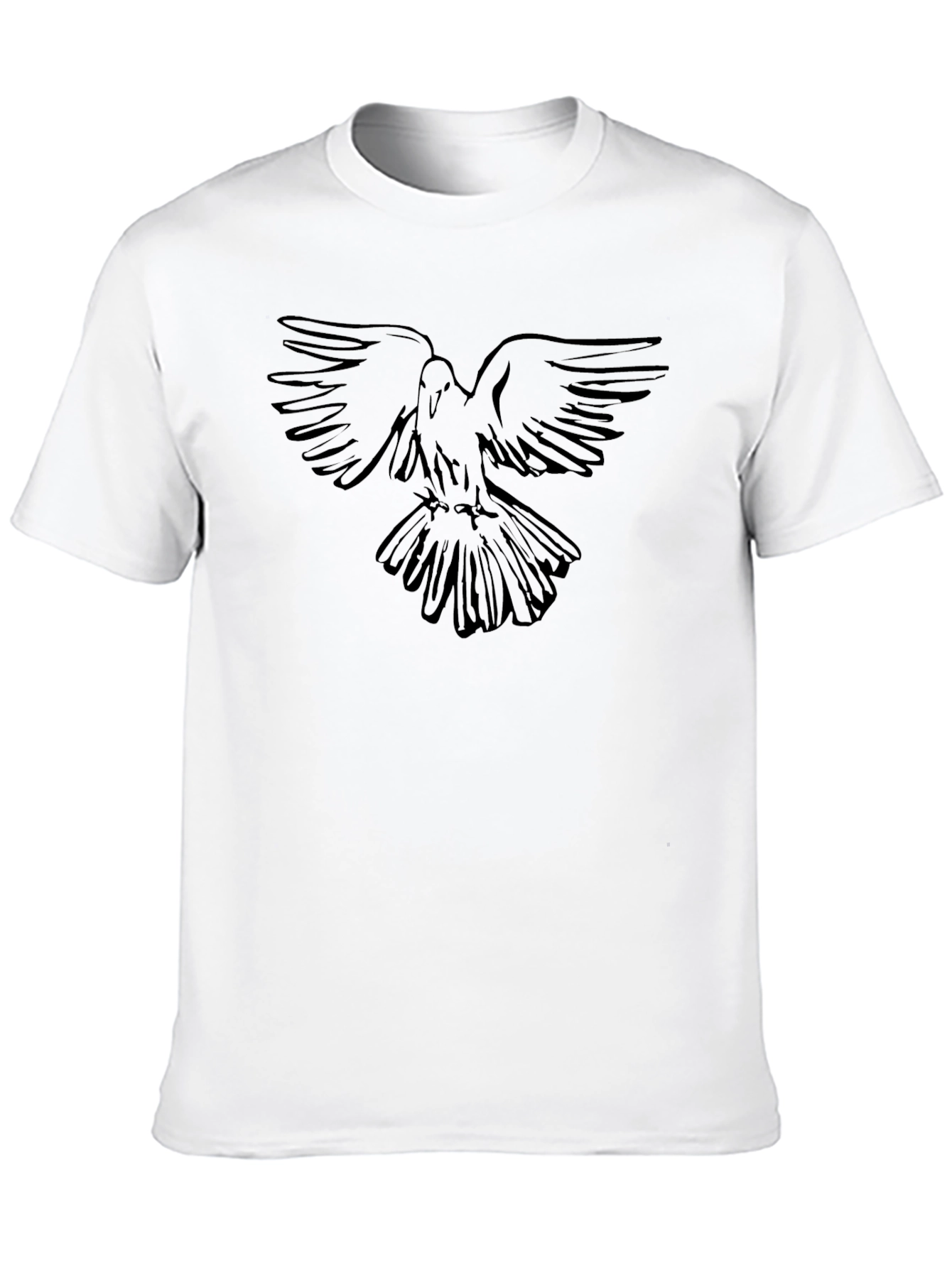 Mens Black Dove Graphic T-Shirt