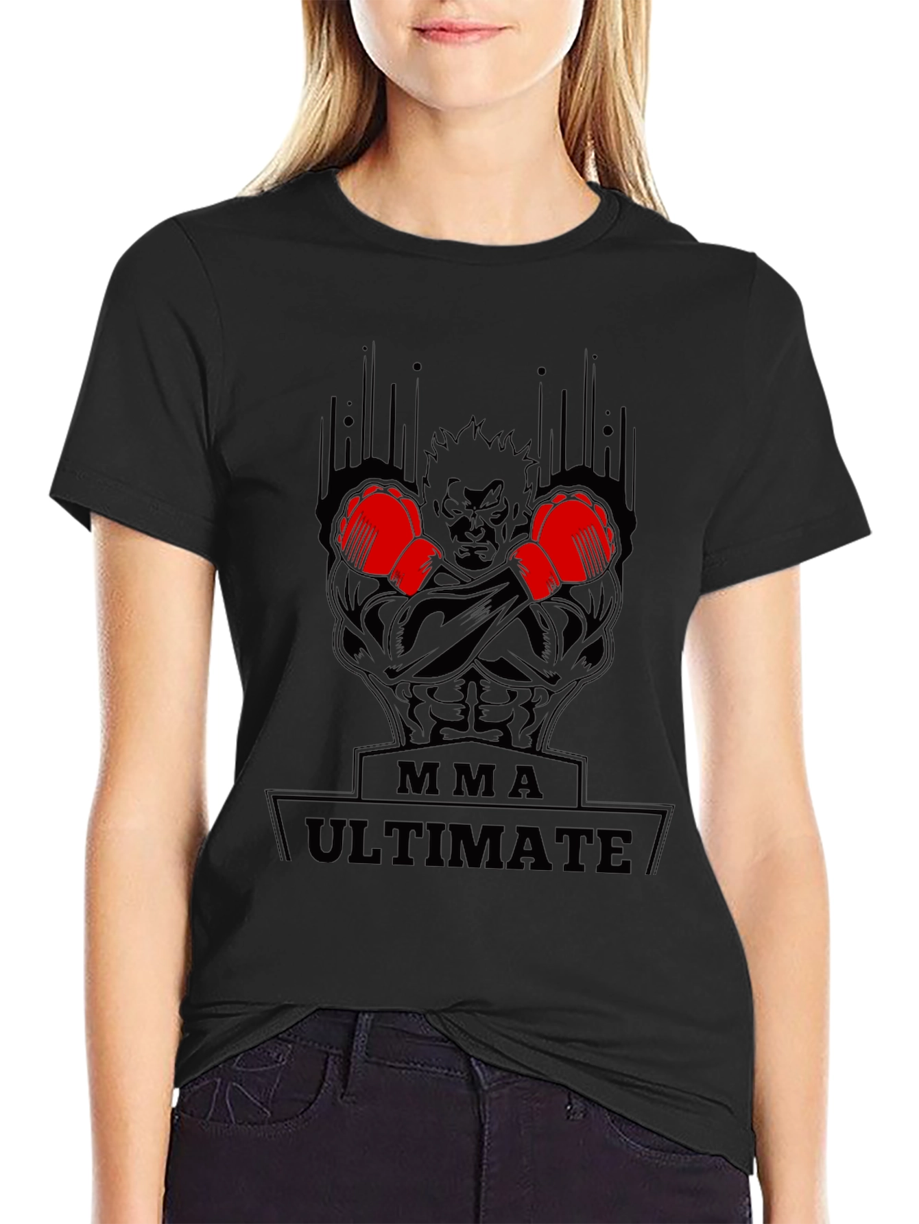 MMA Ultimate Black Graphic T-Shirt