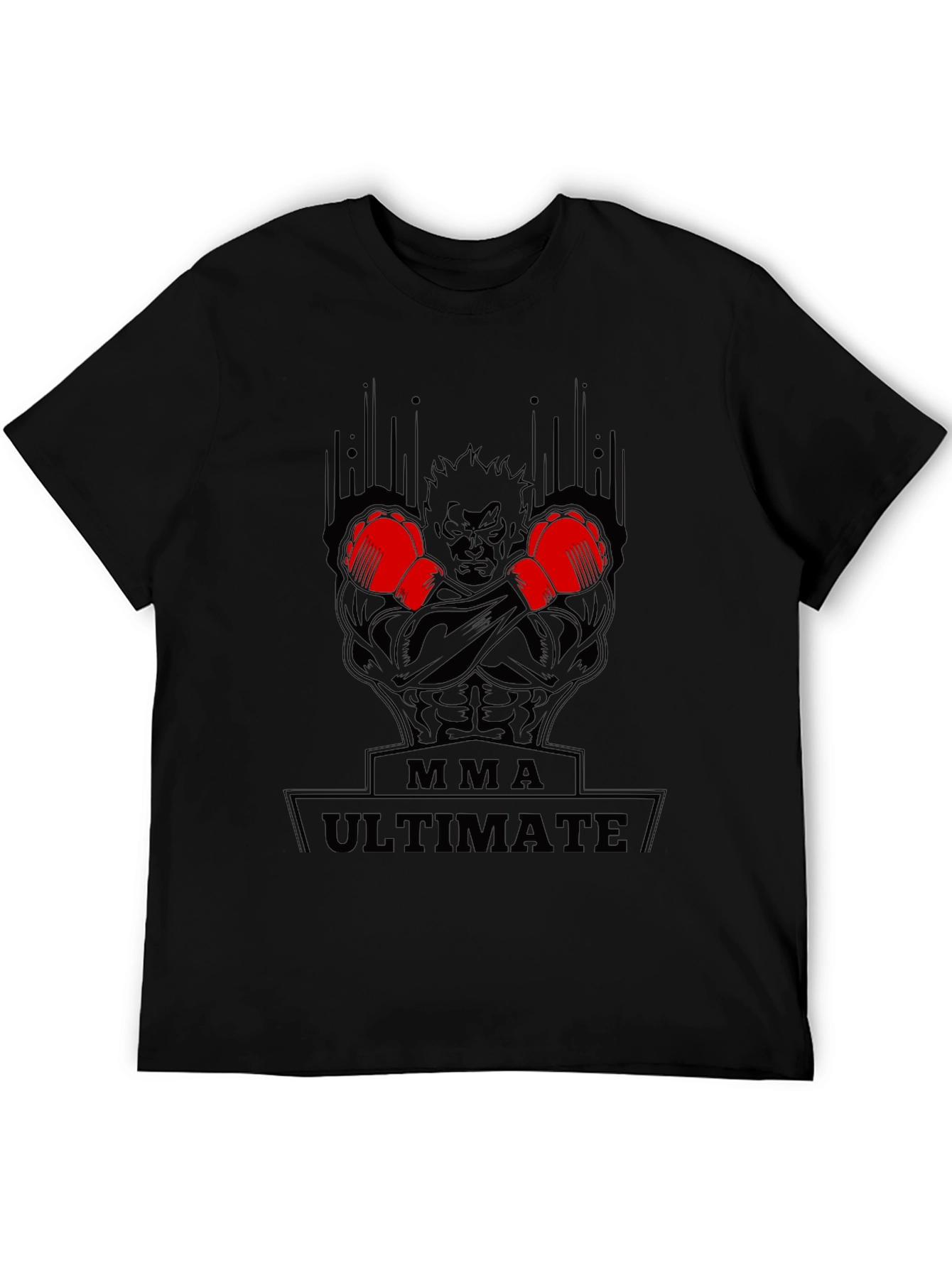 MMA Ultimate Black Graphic T-Shirt