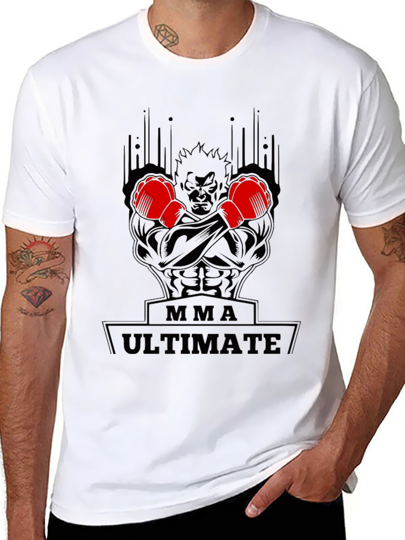 MMA Ultimate Black Graphic T-Shirt