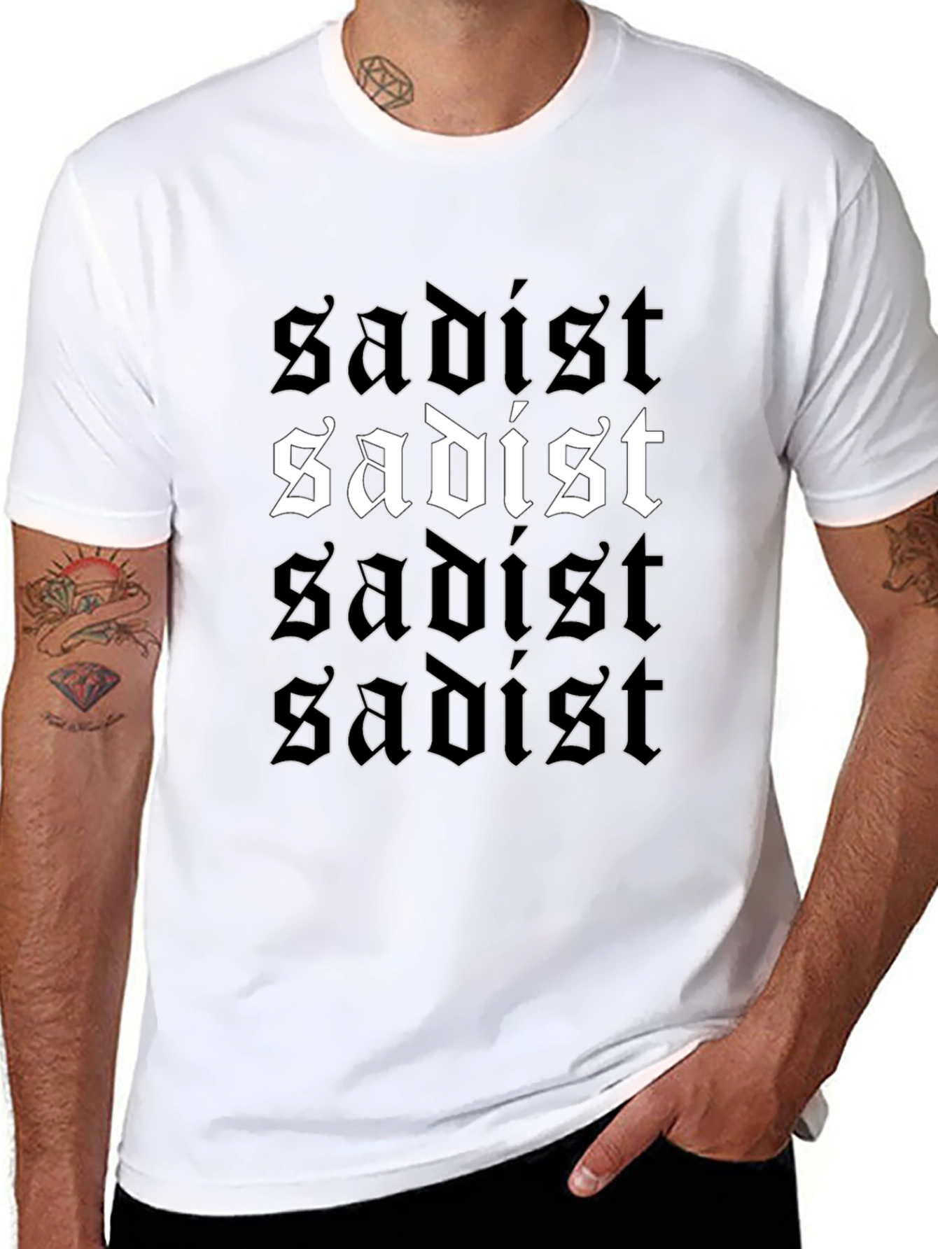 Sadist Graphic Tee - Edgy Black T-Shirt