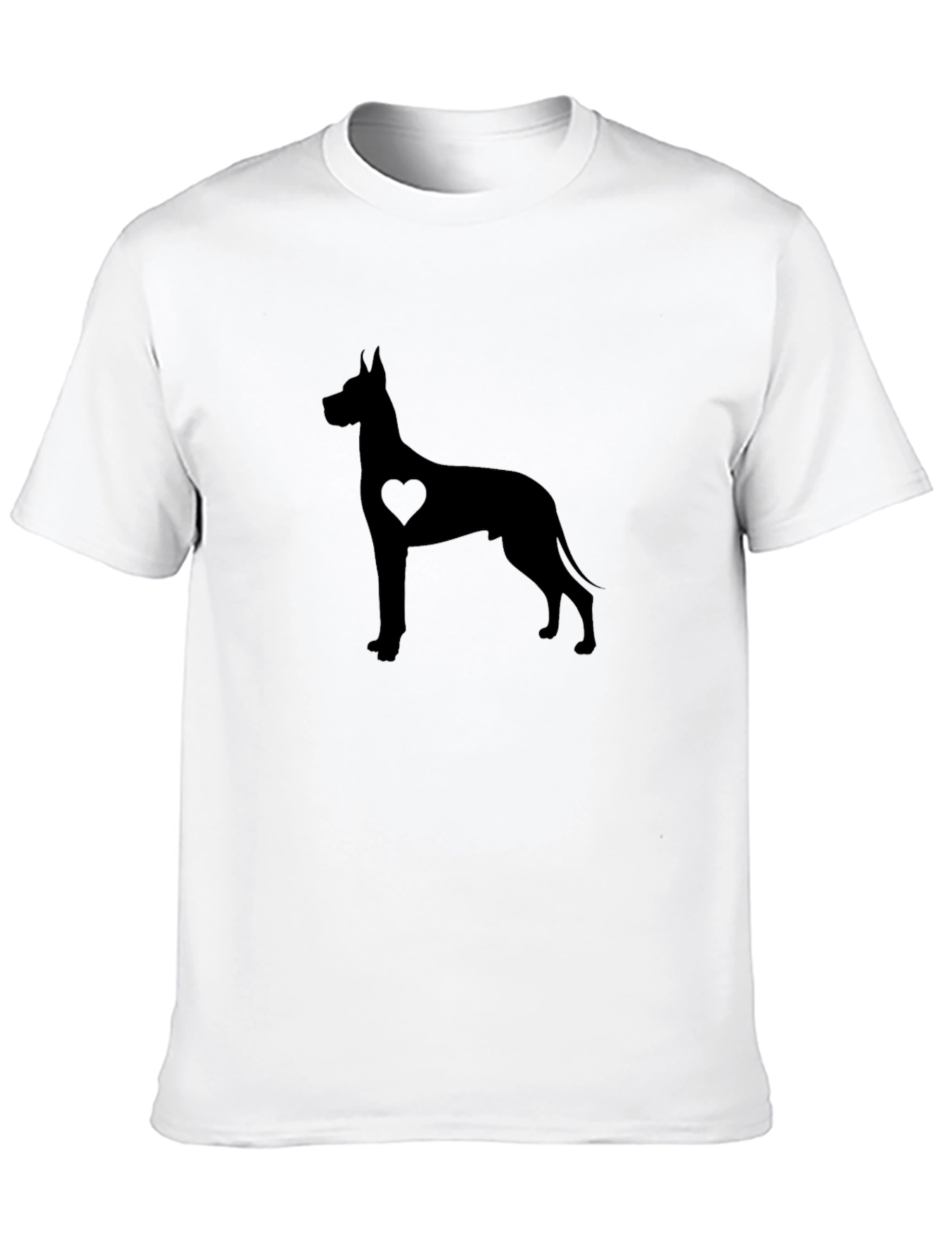 Great Dane Heart Graphic Black Tee