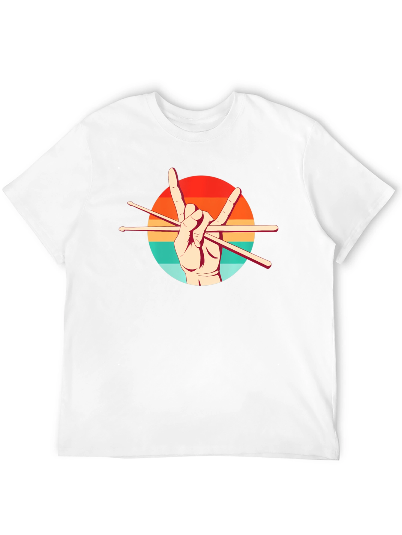 Rock On Drummer Graphic Tee