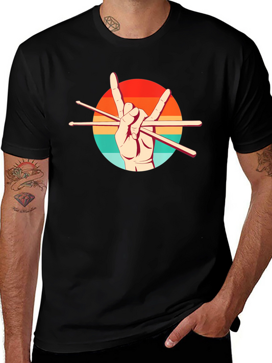 Rock On Drummer Graphic Tee