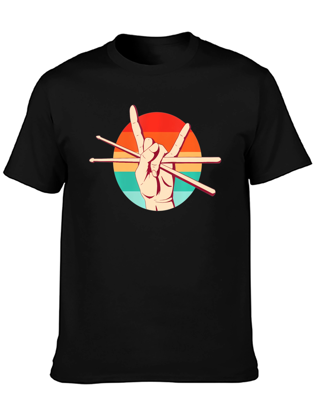 Rock On Drummer Graphic Tee