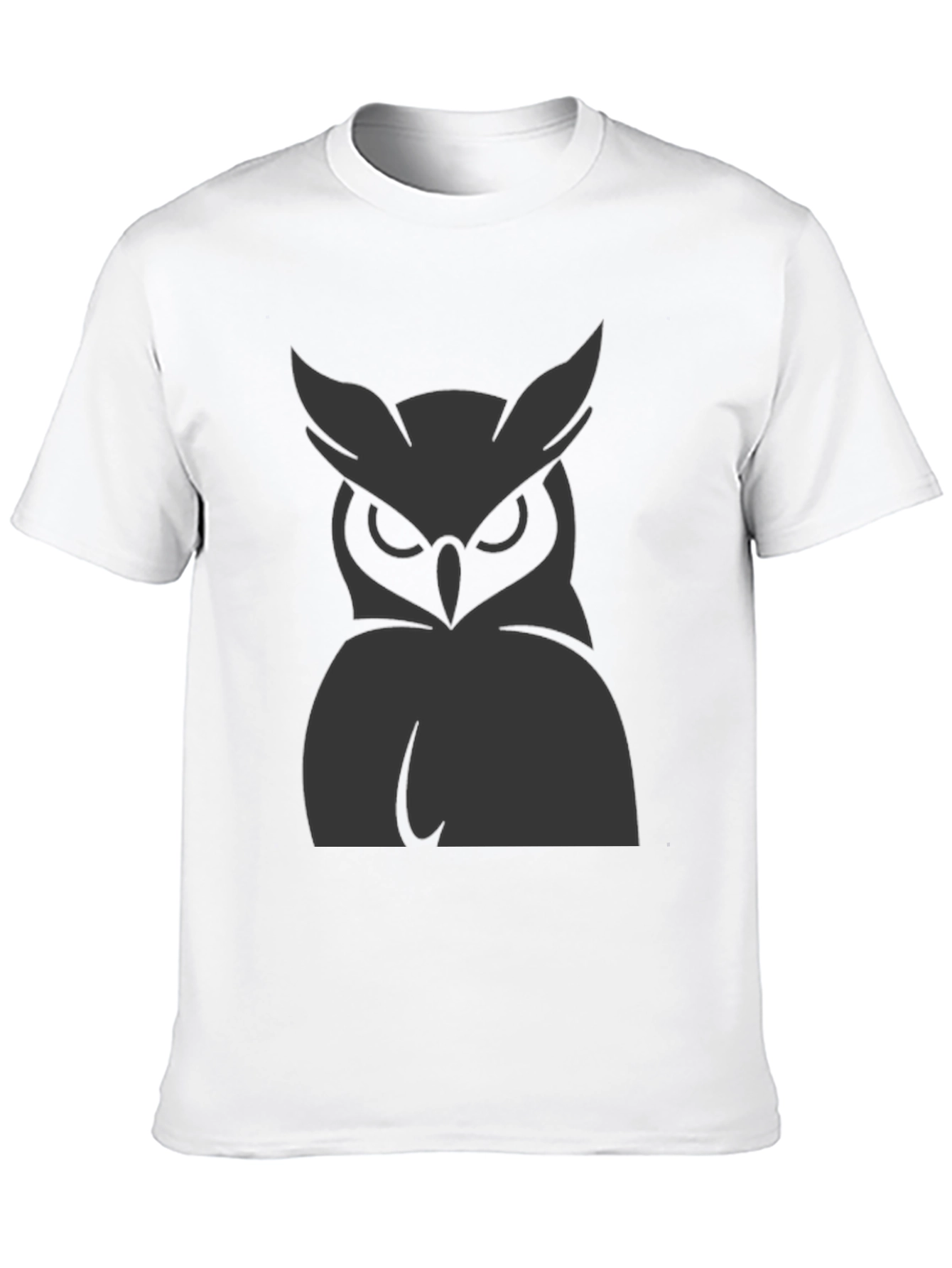 Mens Owl Graphic Print Crew Neck T-Shirt