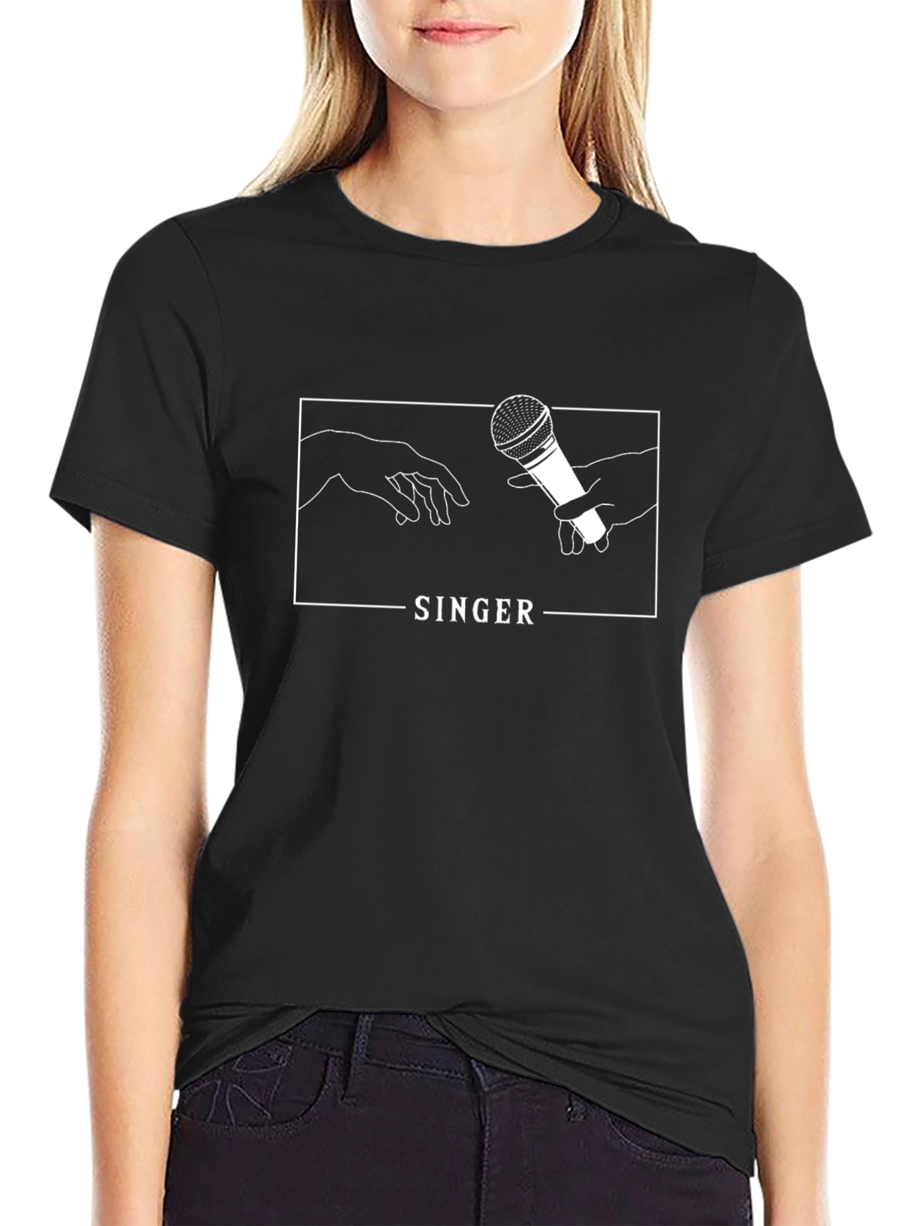 Singer Graphic Tee - Black Cotton