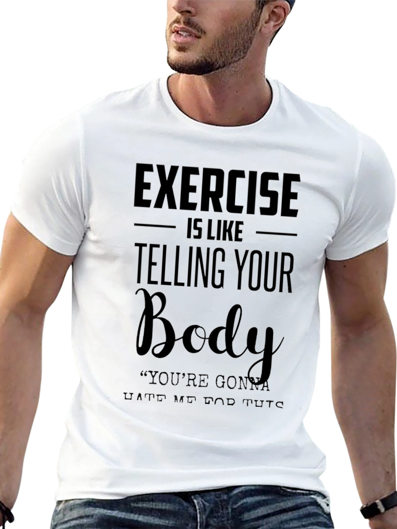 Exercise Body Humor Graphic T-Shirt