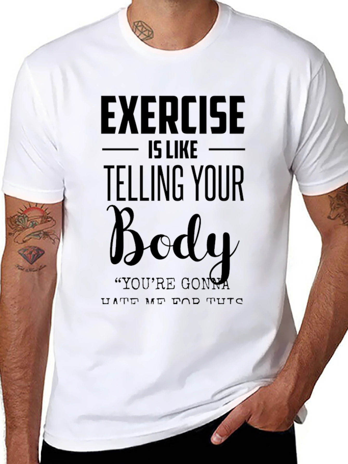 Exercise Body Humor Graphic T-Shirt