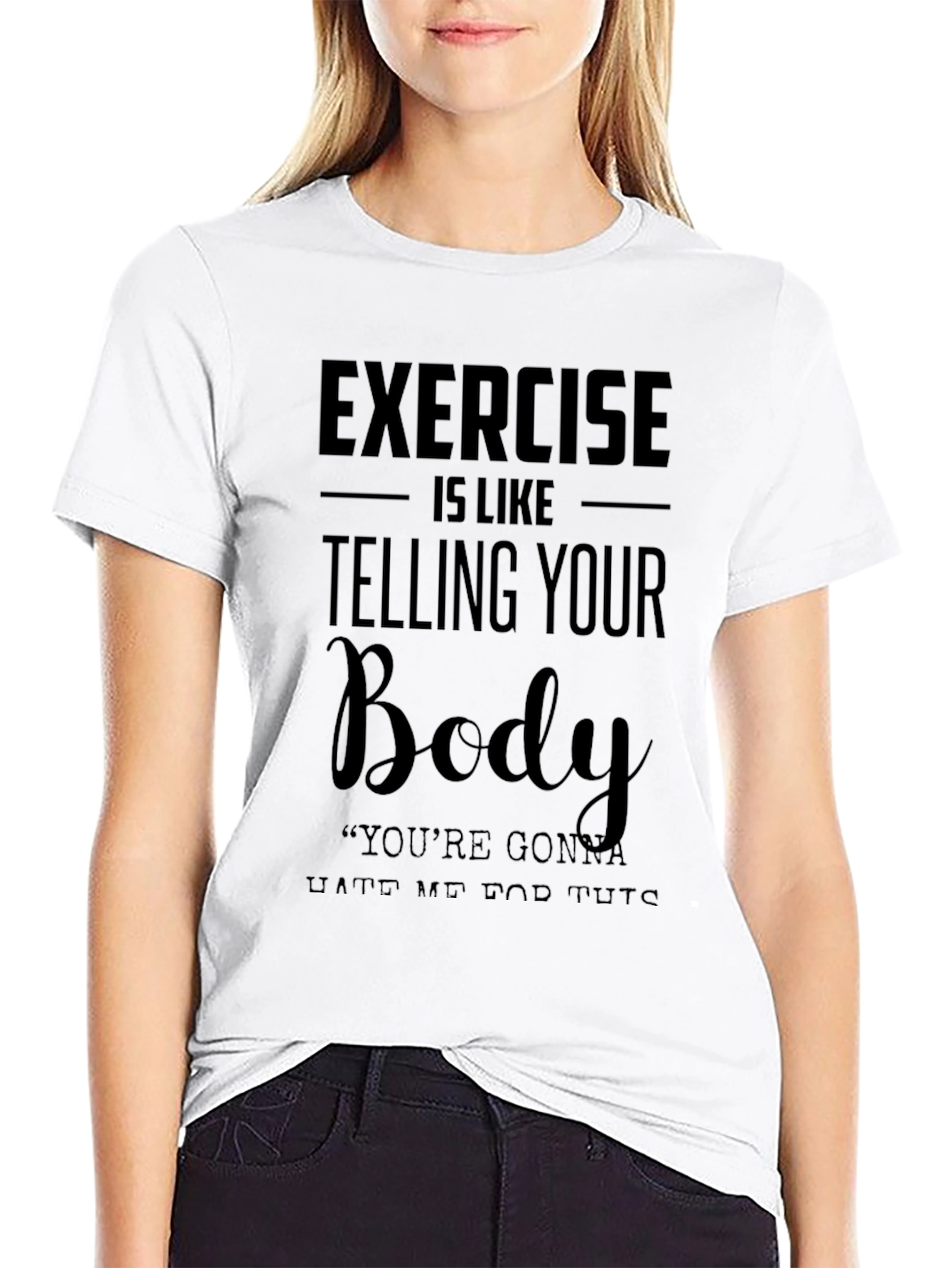 Exercise Body Humor Graphic T-Shirt