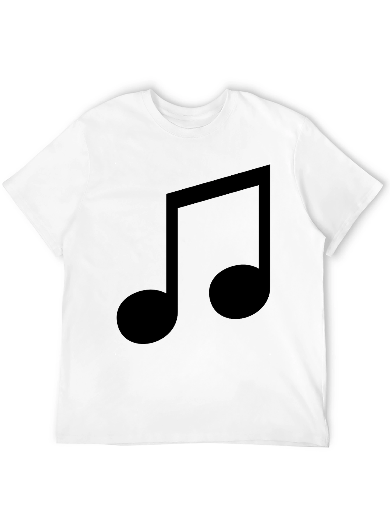 Musical Note Graphic Black T-Shirt