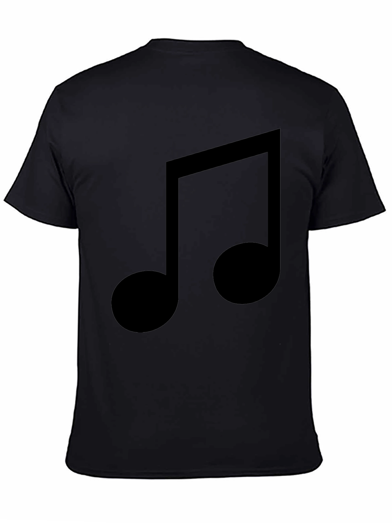 Musical Note Graphic Black T-Shirt