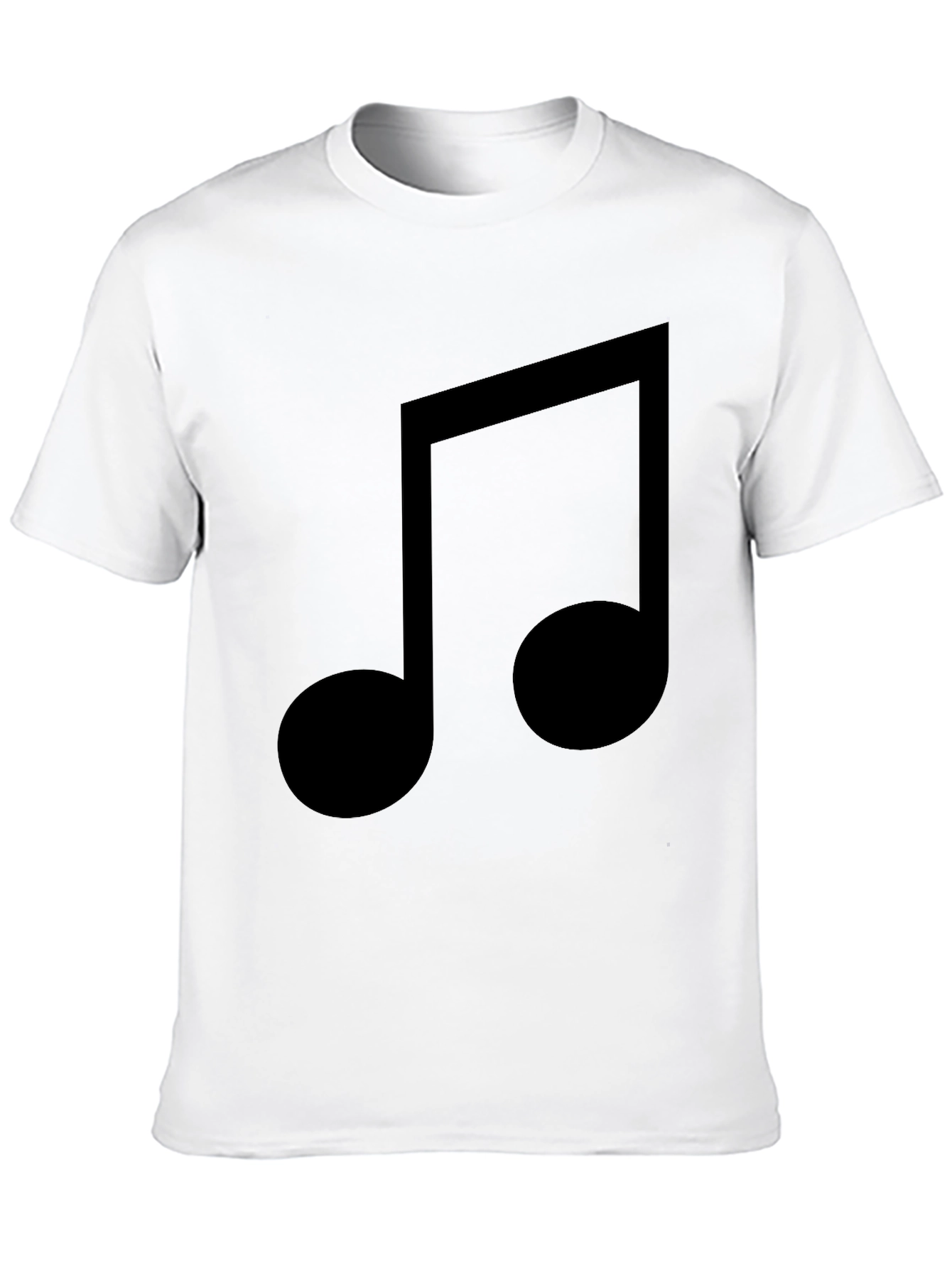 Musical Note Graphic Black T-Shirt