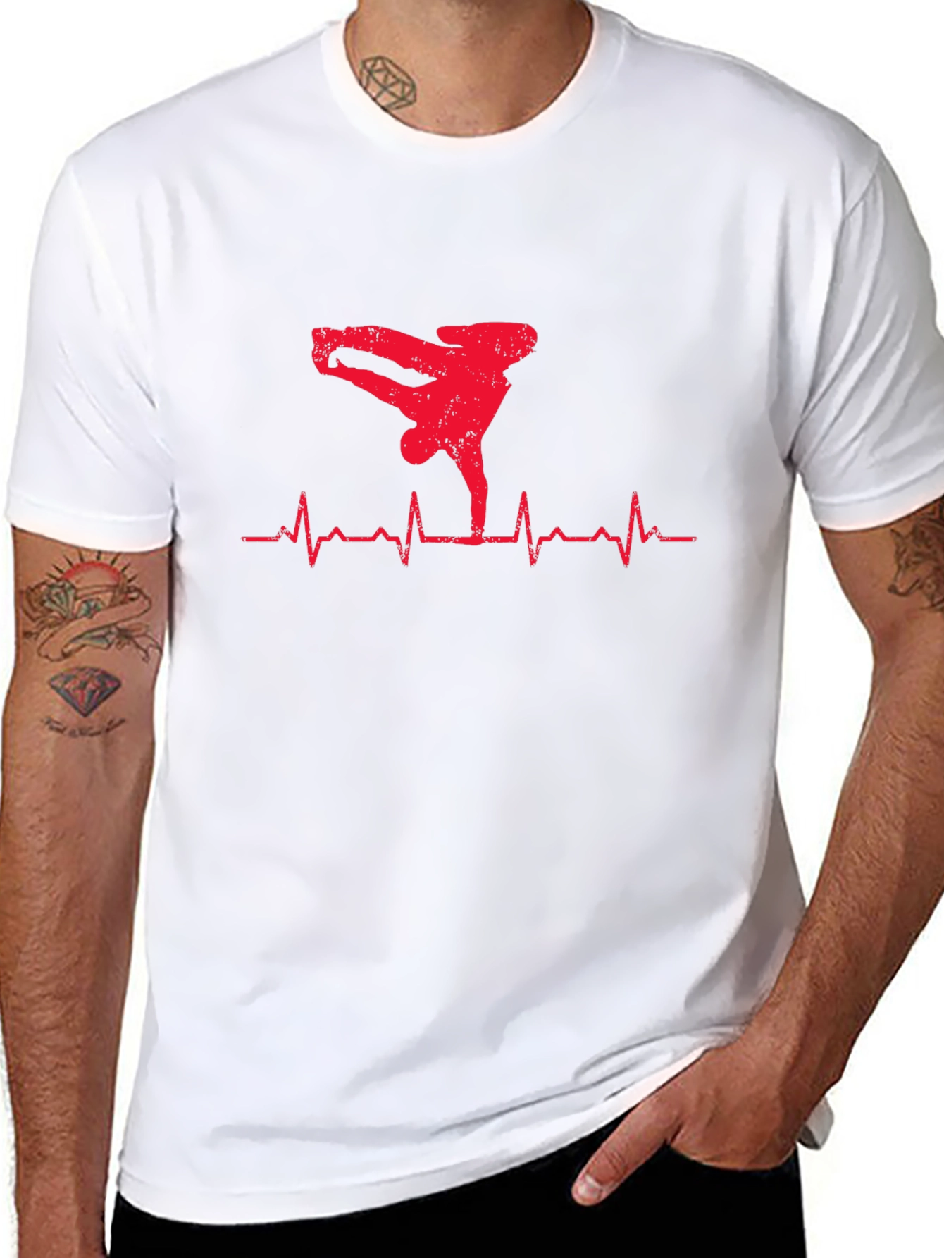 Breakdance Heartbeat T-Shirt - Black