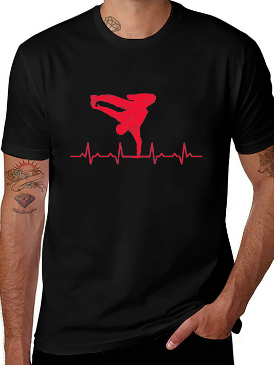 Breakdance Heartbeat T-Shirt - Black