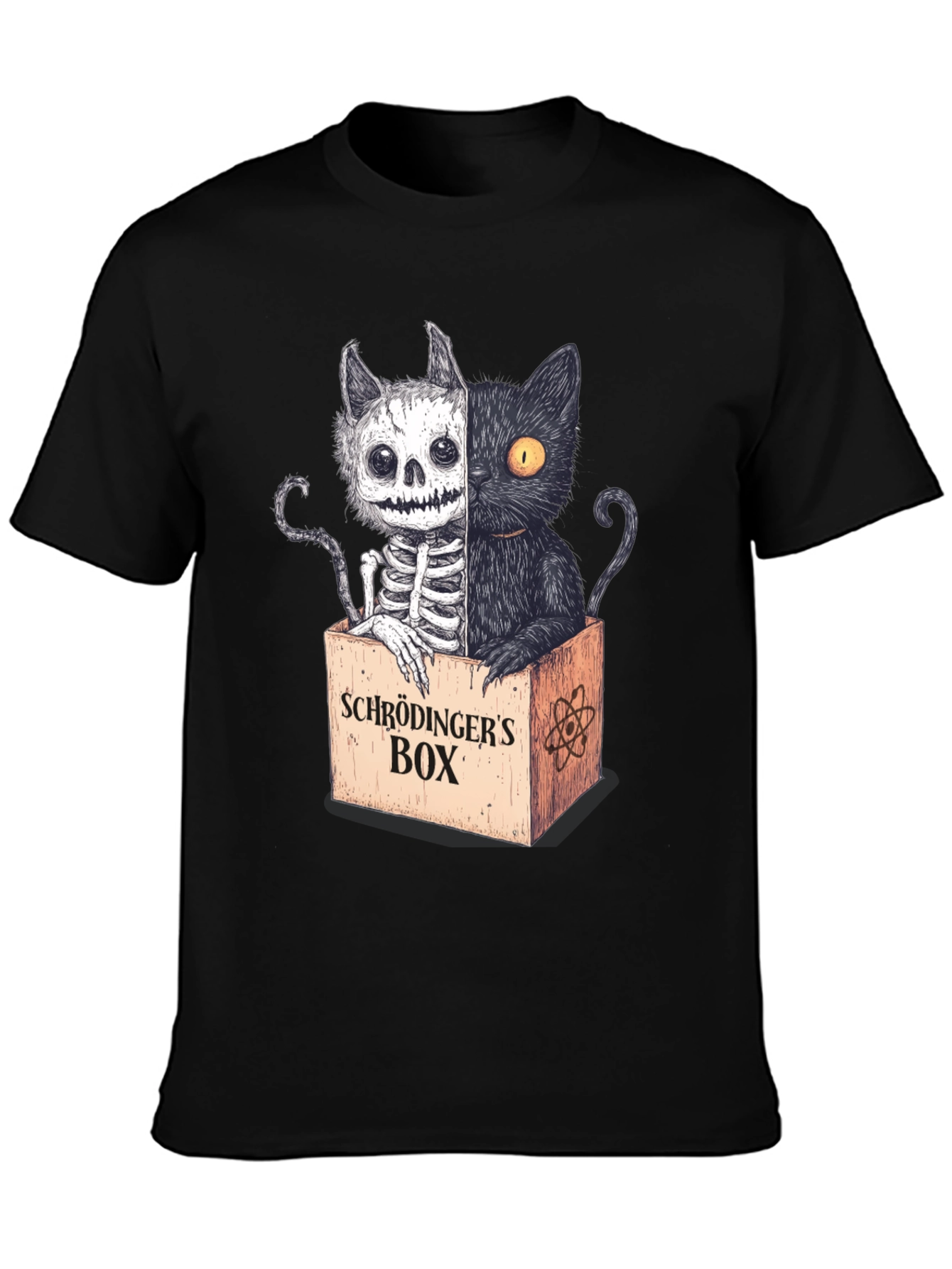 Schrödingers Cat T-Shirt - Half Dead Half Alive
