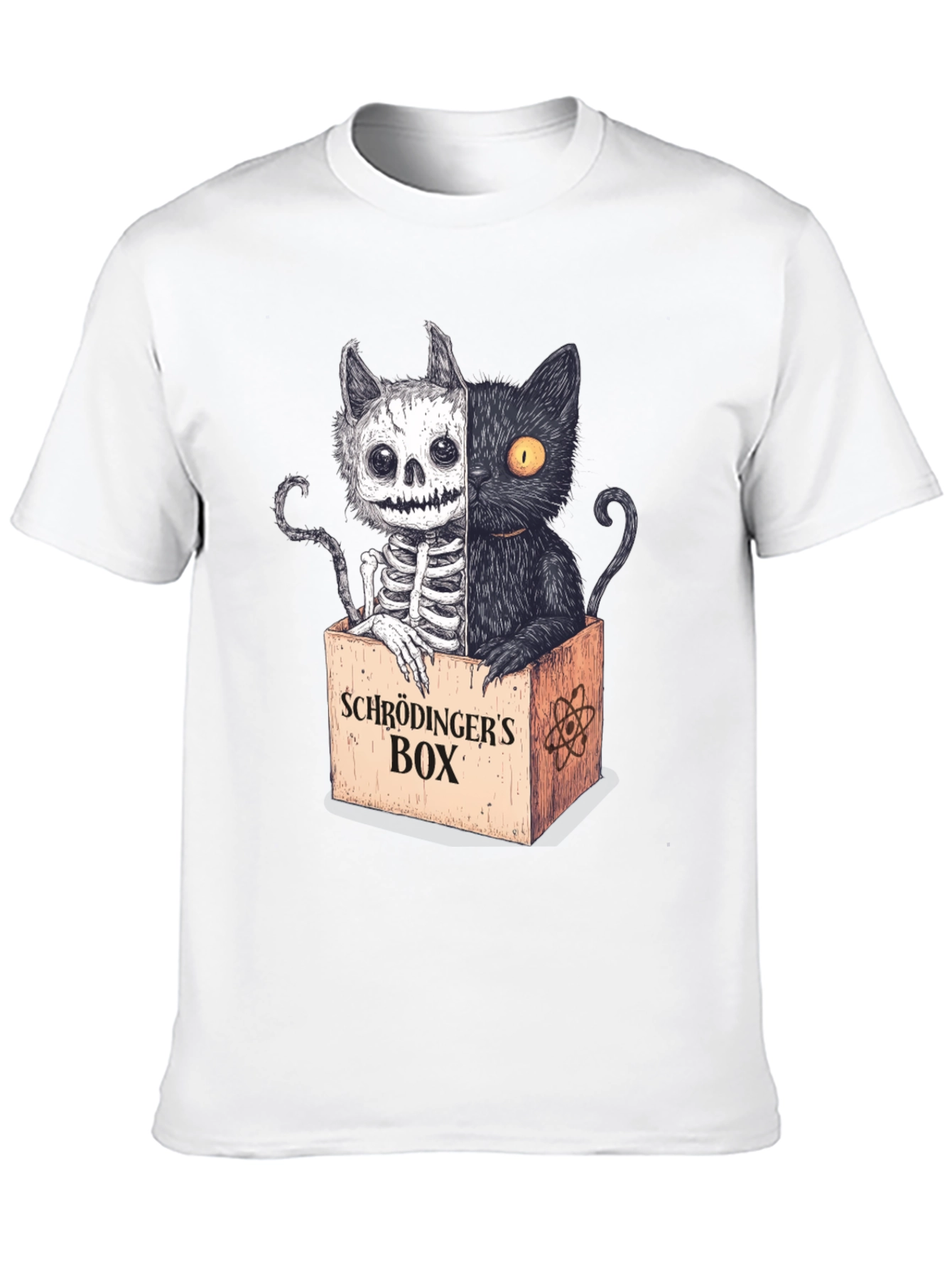 Schrödingers Cat T-Shirt - Half Dead Half Alive