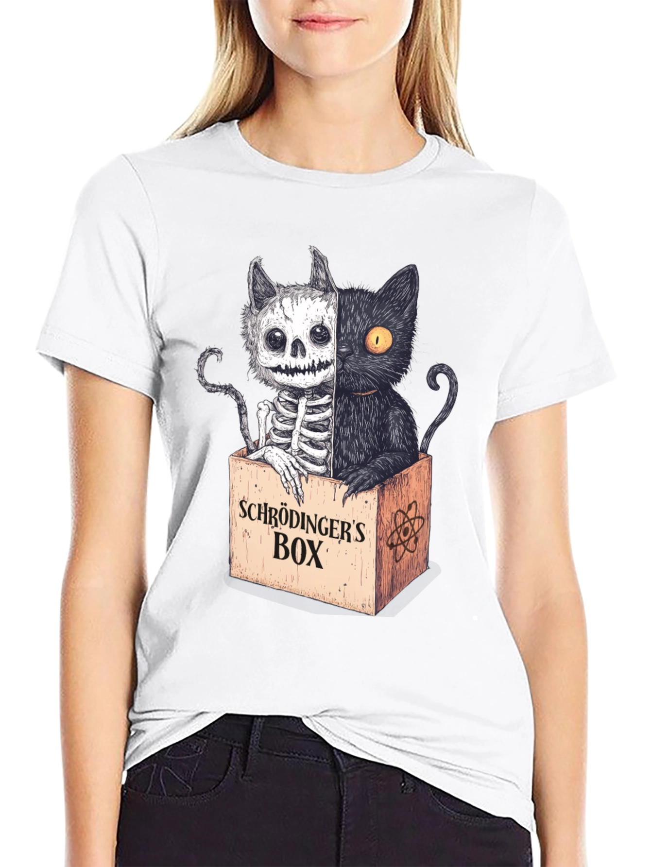 Schrödingers Cat T-Shirt - Half Dead Half Alive