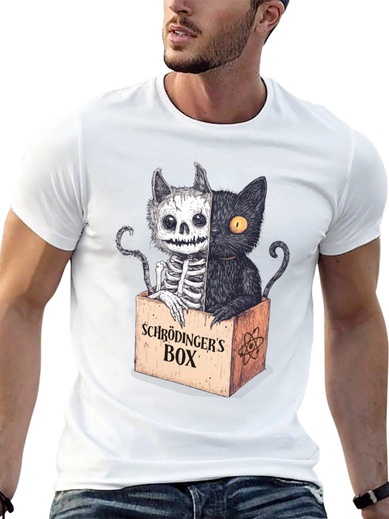 Schrödingers Cat T-Shirt - Half Dead Half Alive