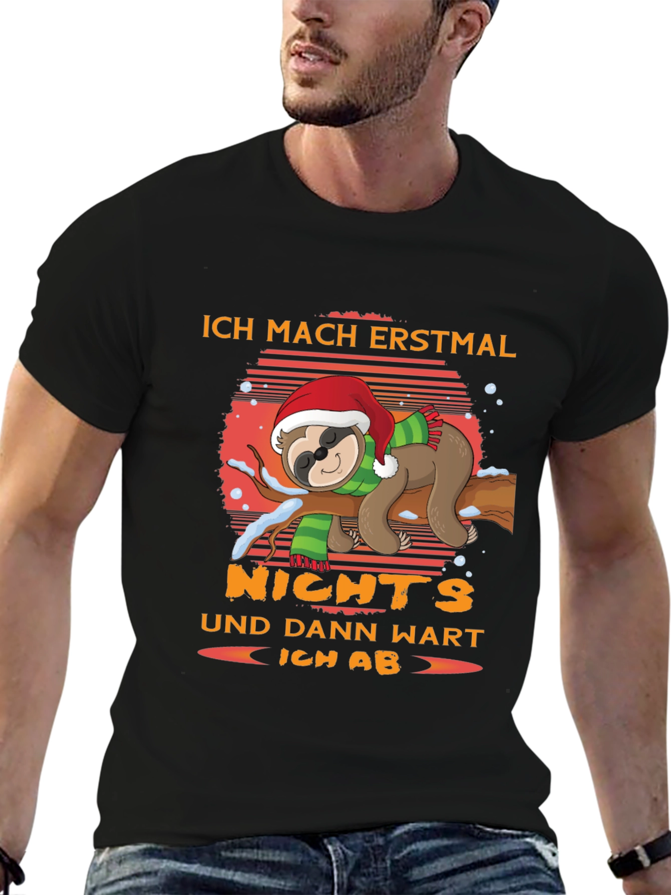 Ich Mach Erstmal Nichts Sloth Christmas T-Shirt