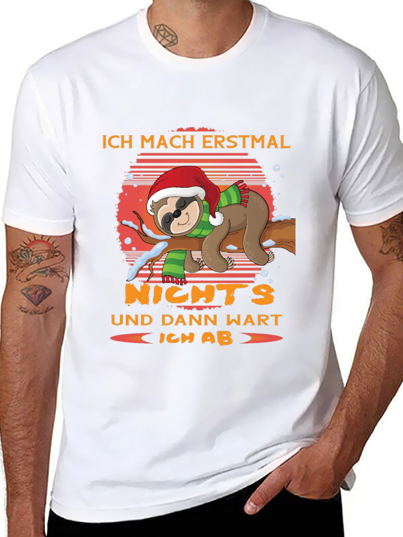 Ich Mach Erstmal Nichts Sloth Christmas T-Shirt