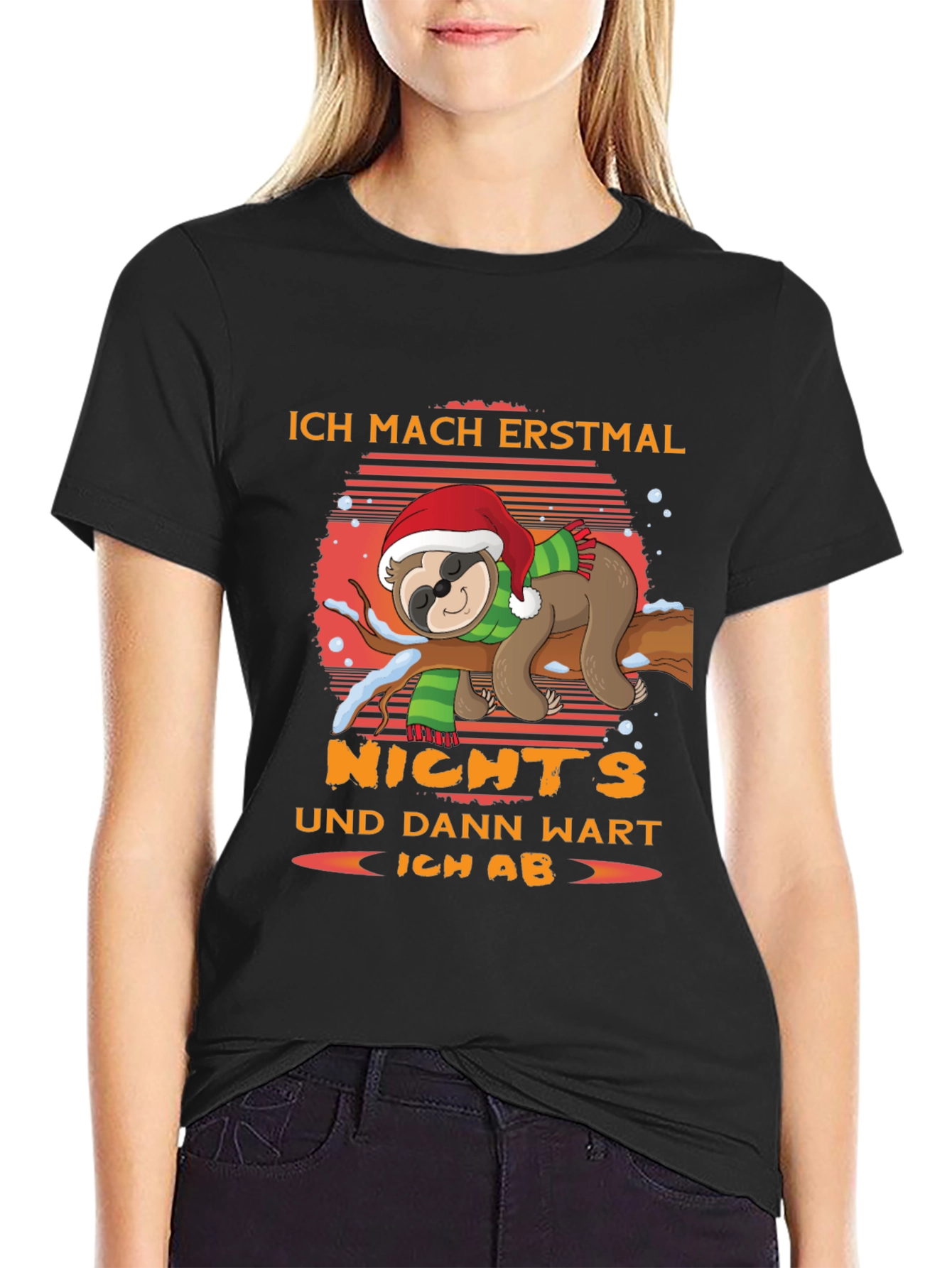 Ich Mach Erstmal Nichts Sloth Christmas T-Shirt