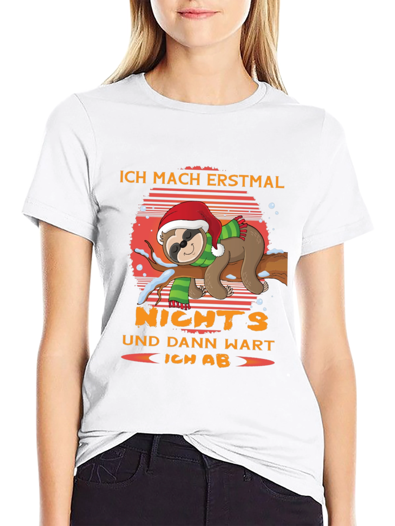 Ich Mach Erstmal Nichts Sloth Christmas T-Shirt