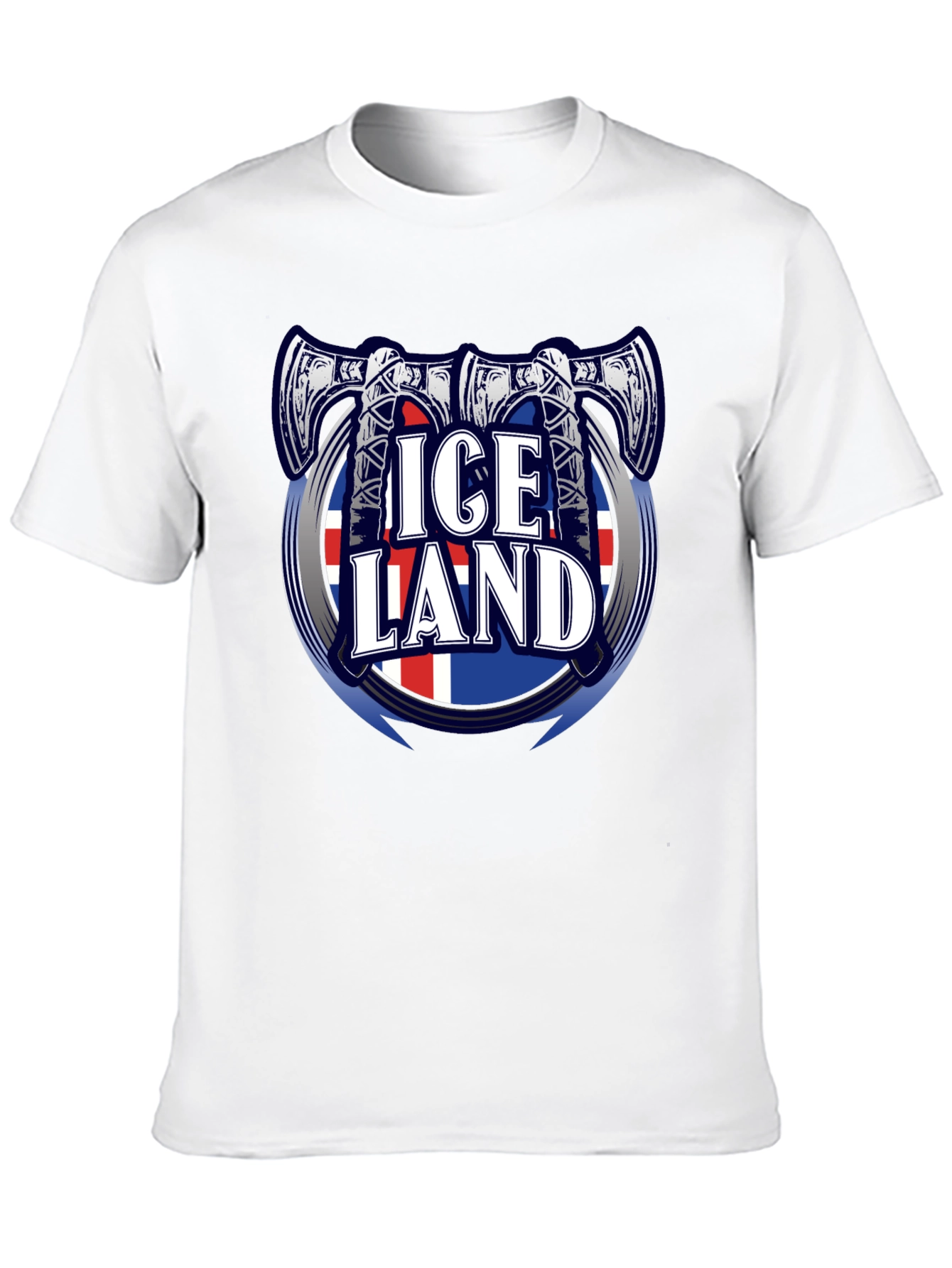 Iceland Axe Flag Graphic T-Shirt