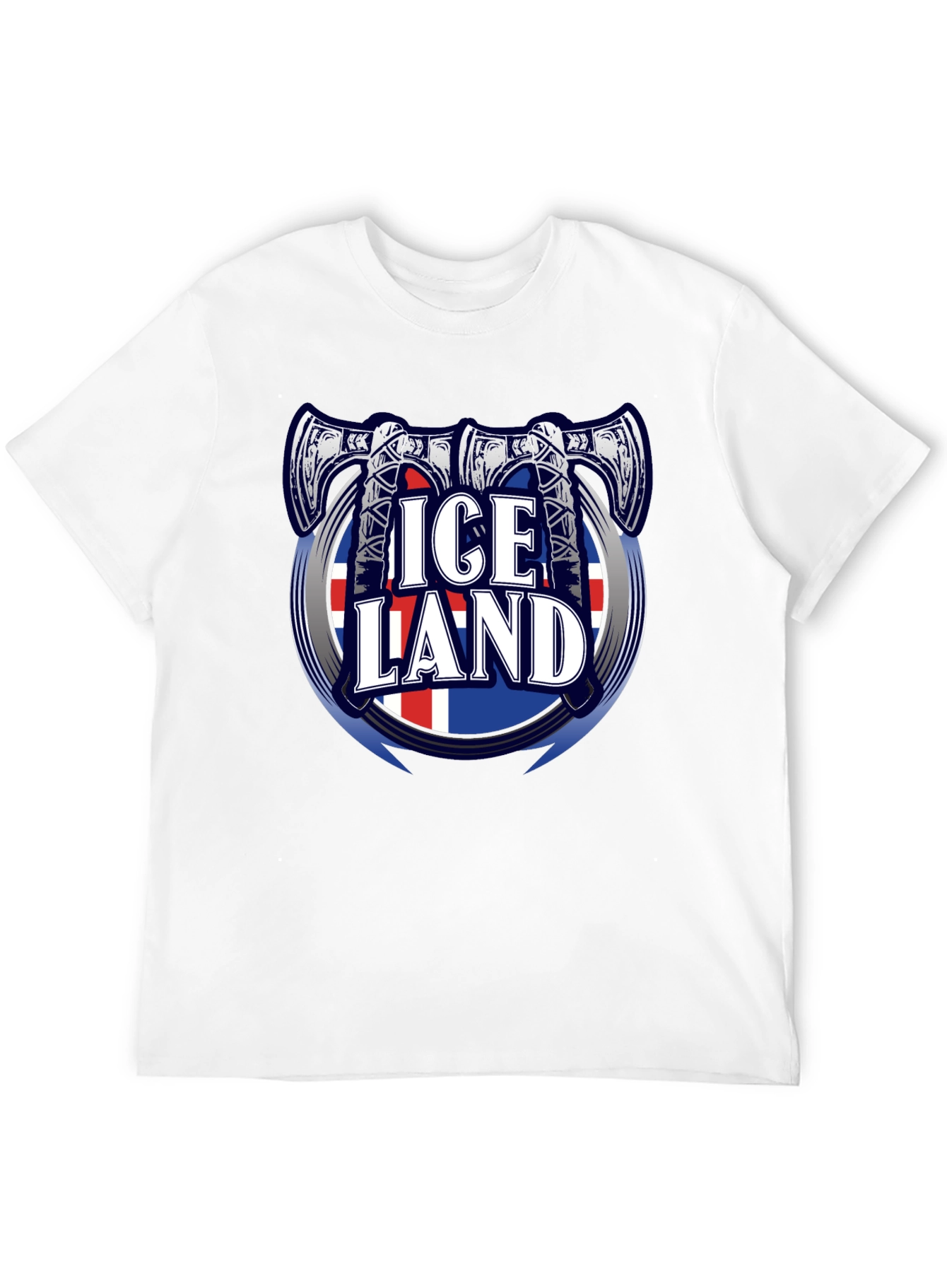 Iceland Axe Flag Graphic T-Shirt