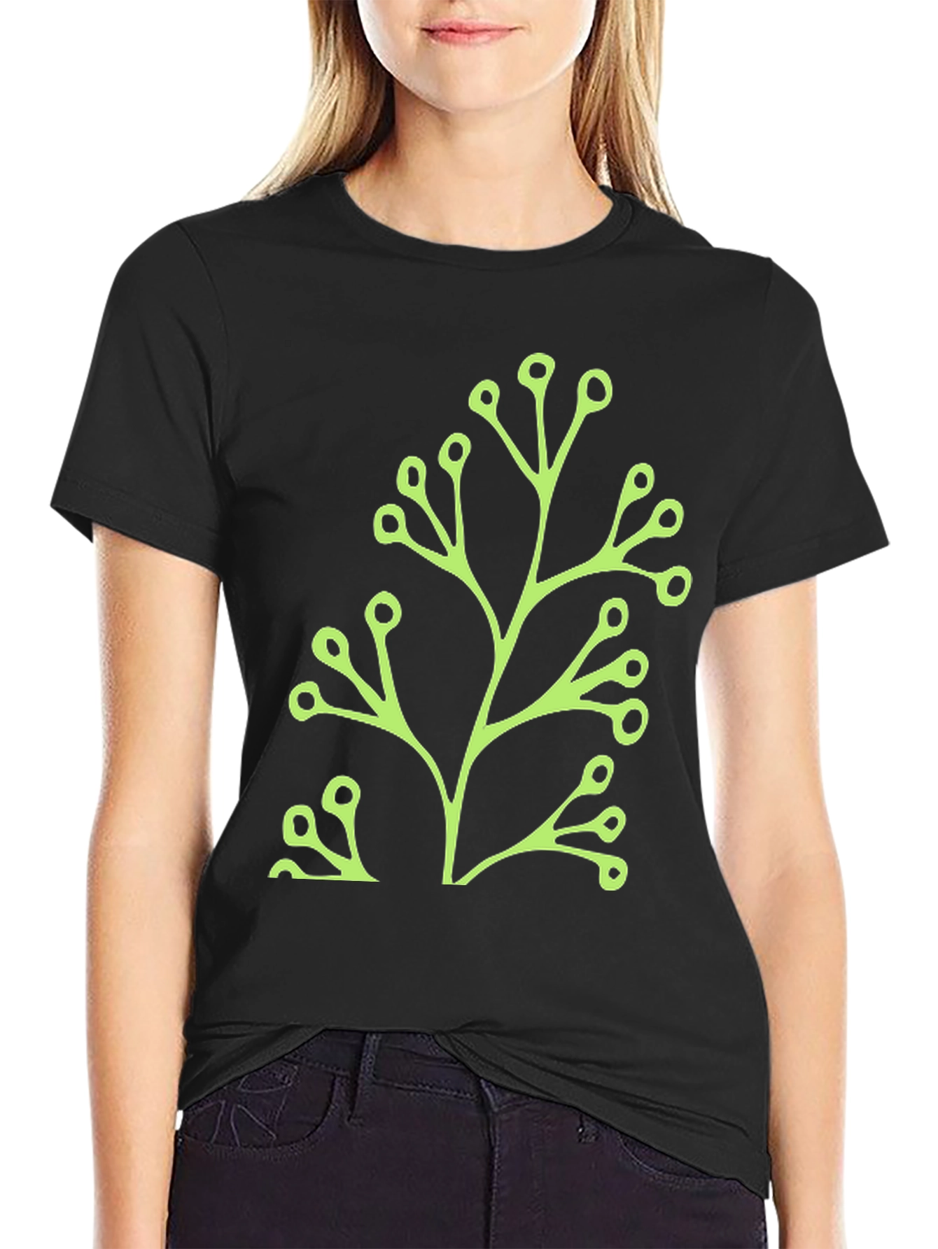 Botanical Print Tee - Modern Casual Wear
