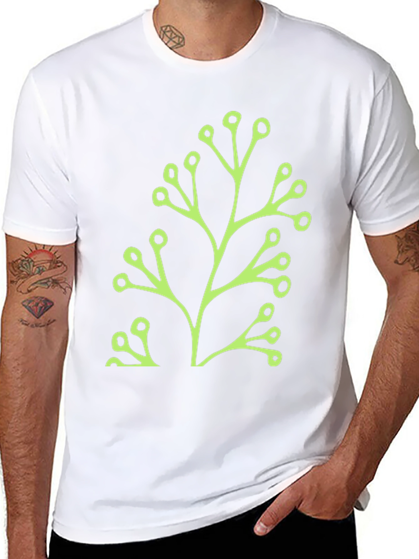 Botanical Print Tee - Modern Casual Wear
