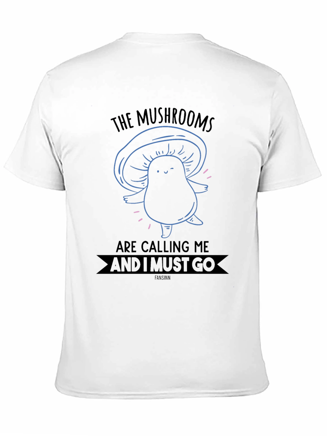 Mushroom Calling Black Graphic Tee