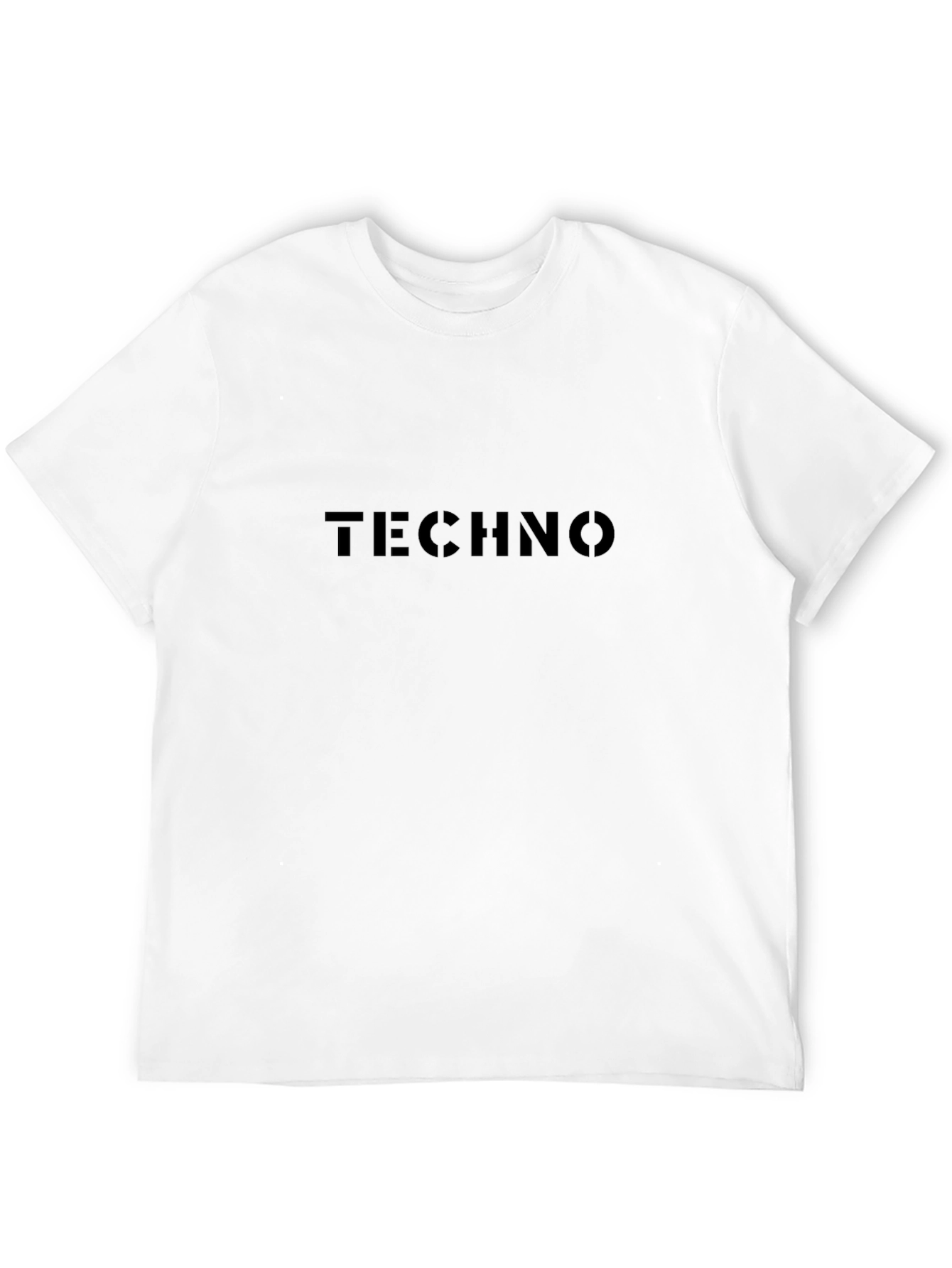 Black Techno Stencil T-Shirt