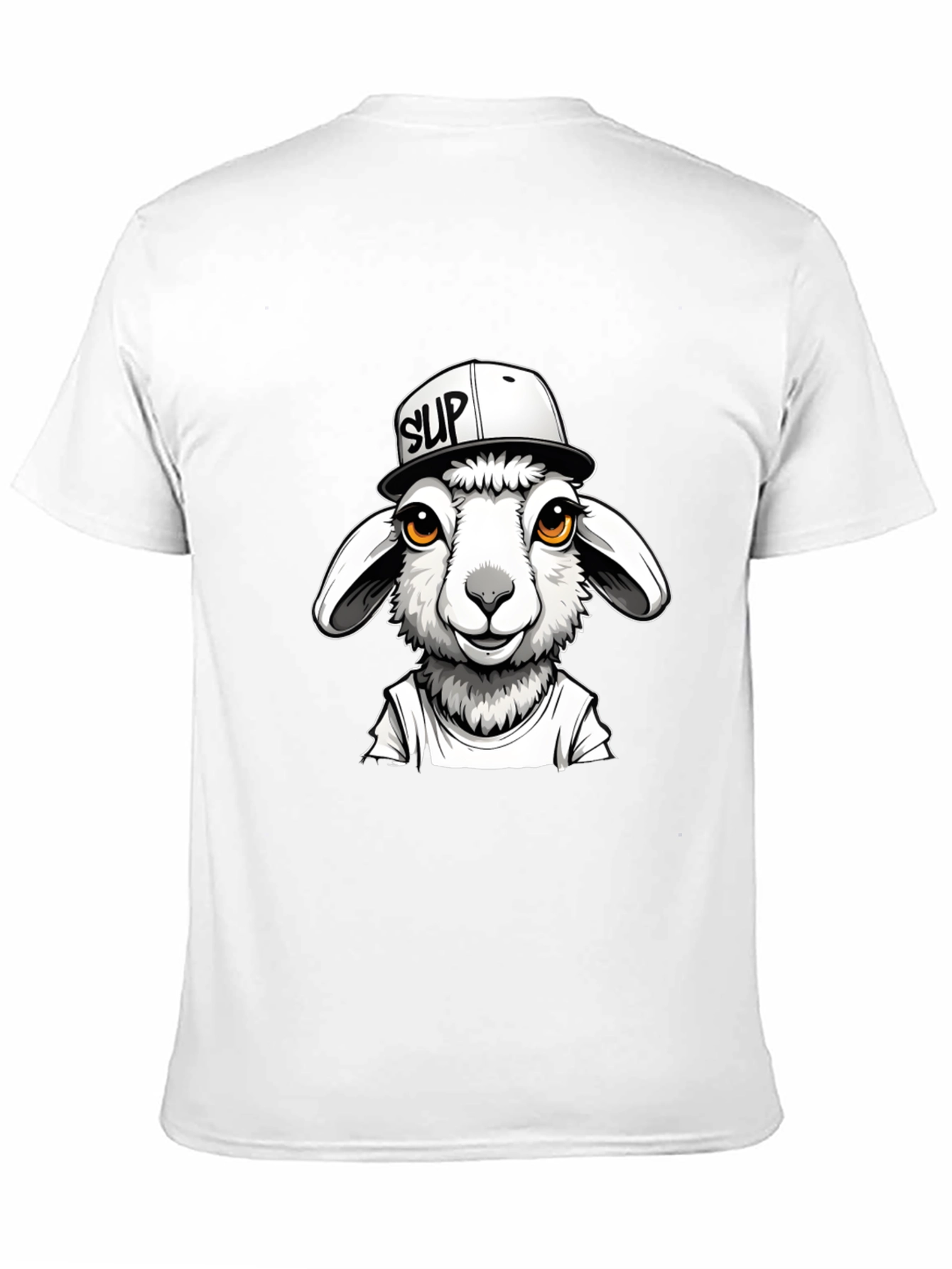 Cool Sheep Graphic Tee - Black Casual T-Shirt