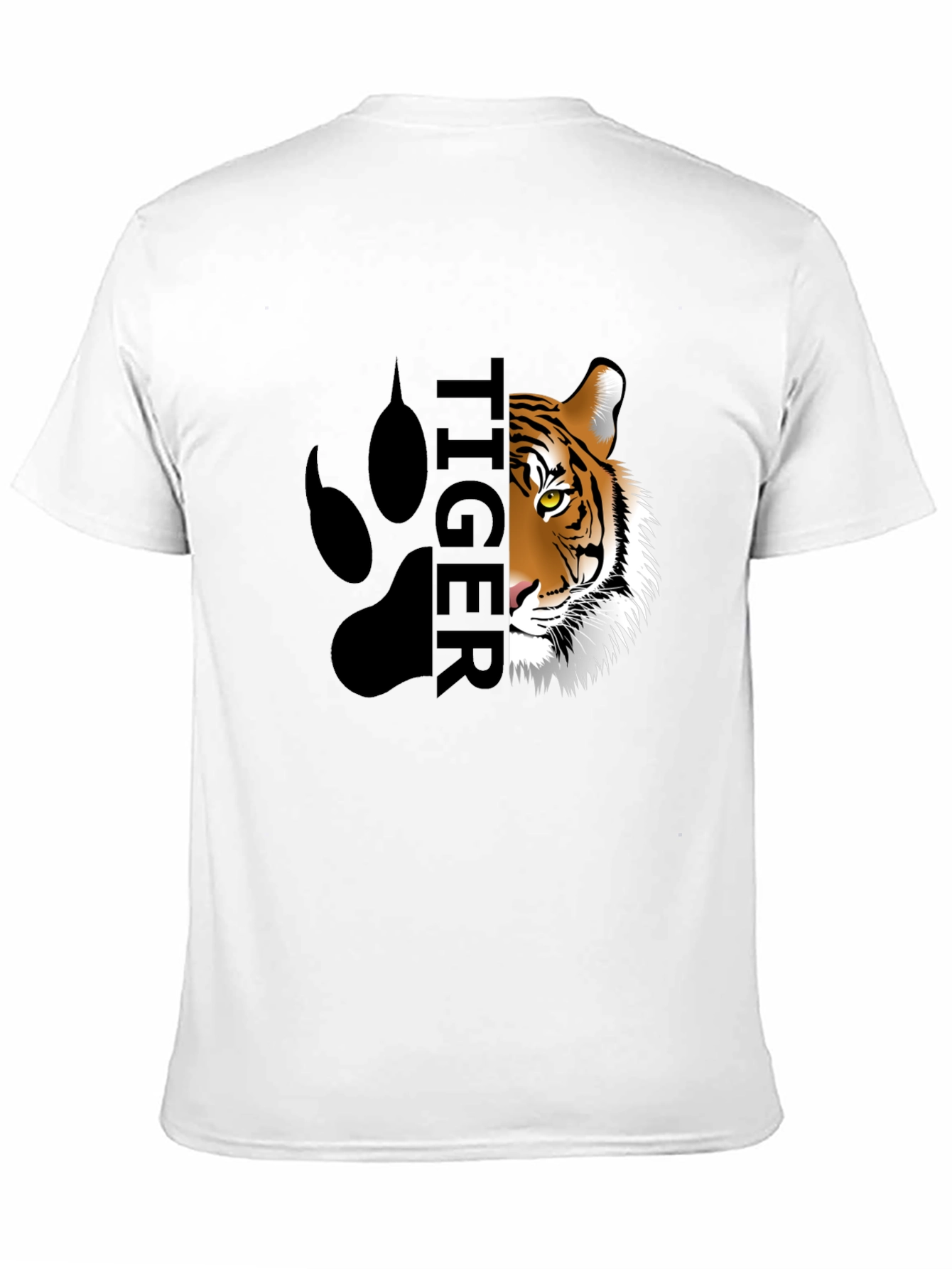 Mens Tiger Graphic Print Black T-Shirt
