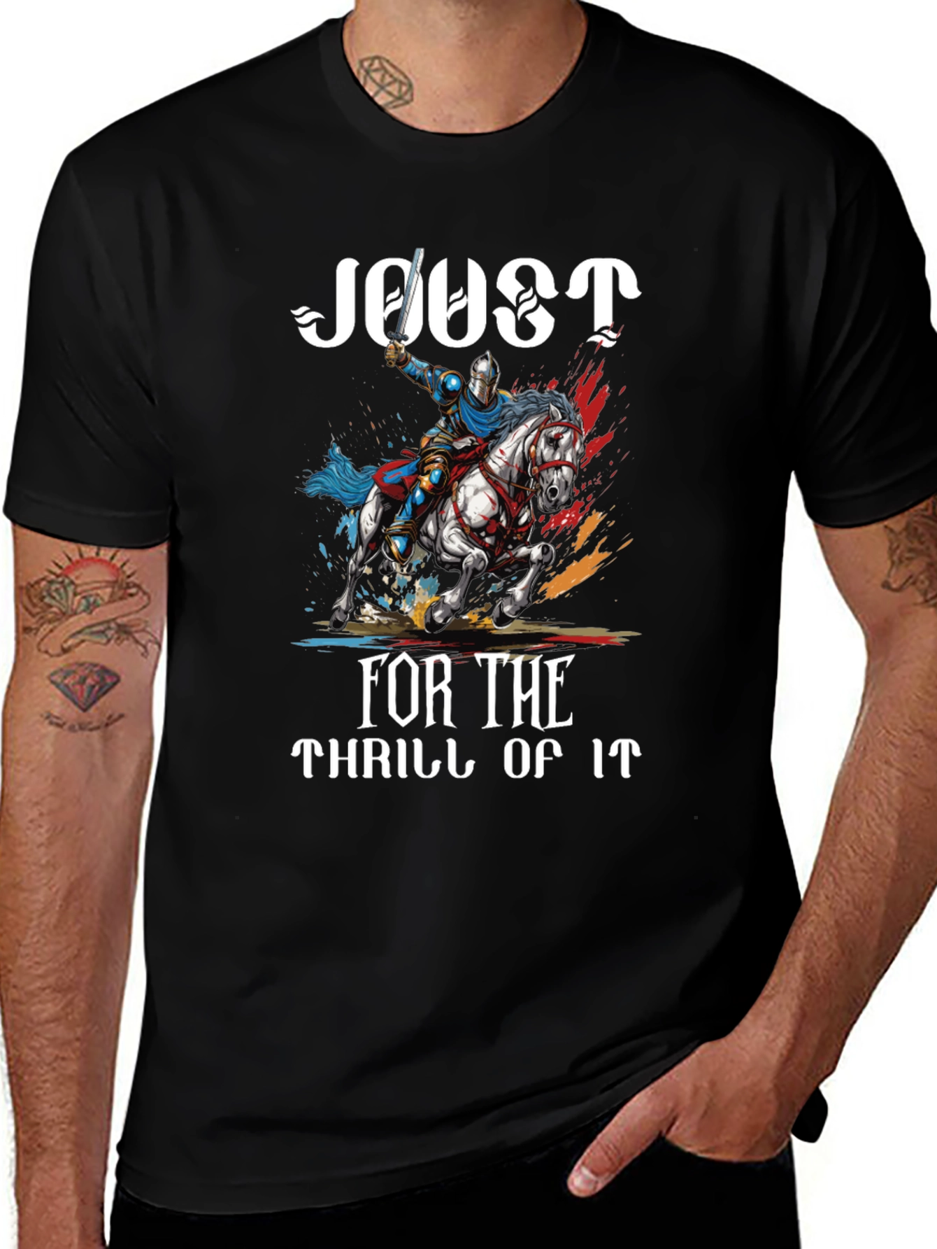 Joust For the Thrill of It Black T-Shirt
