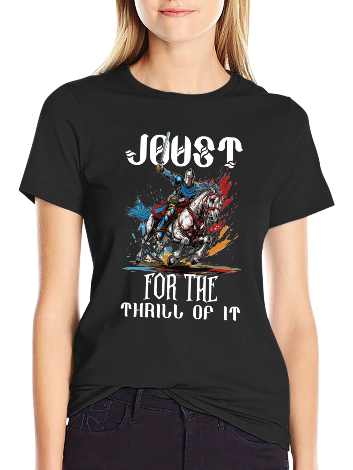 Joust For the Thrill of It Black T-Shirt