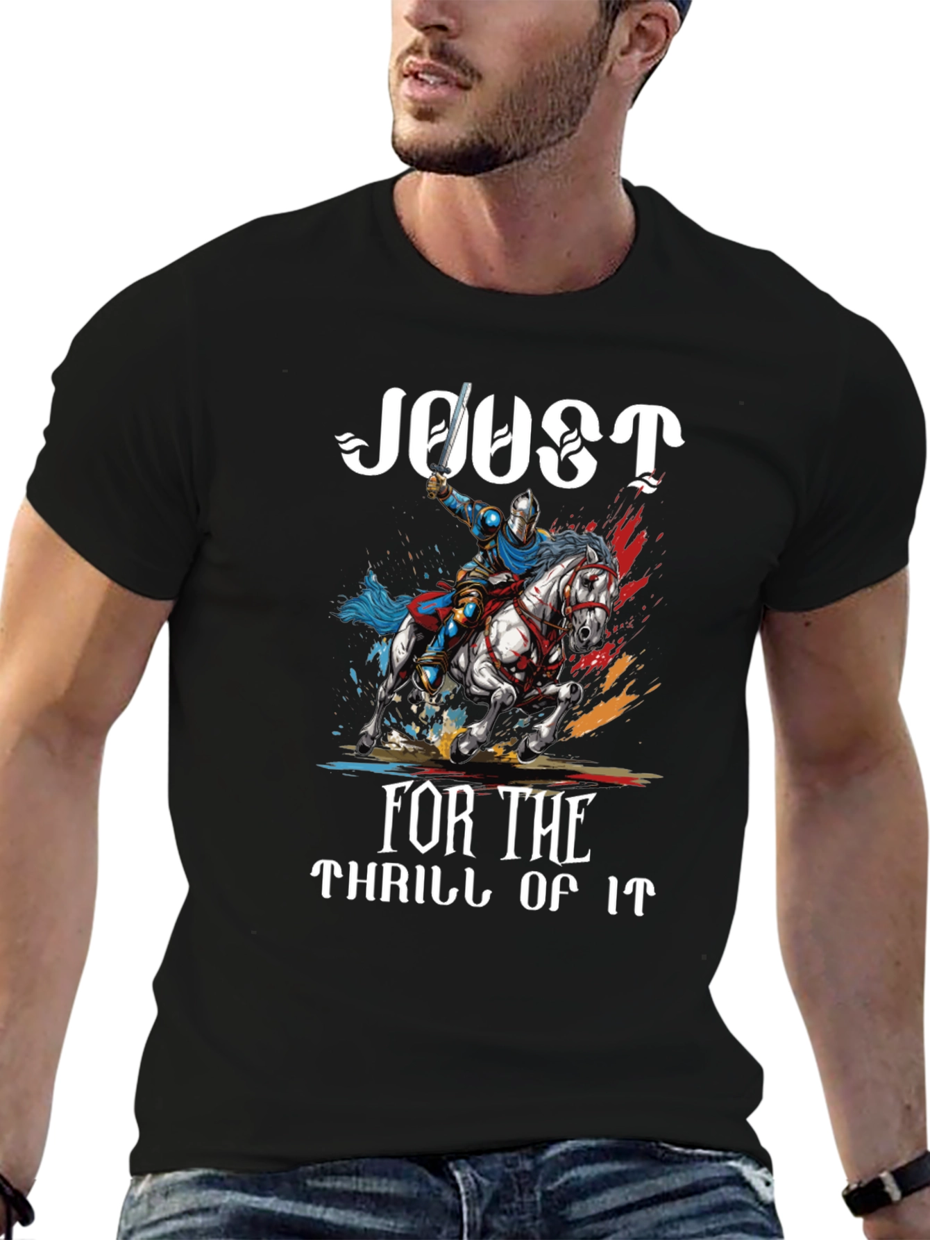 Joust For the Thrill of It Black T-Shirt