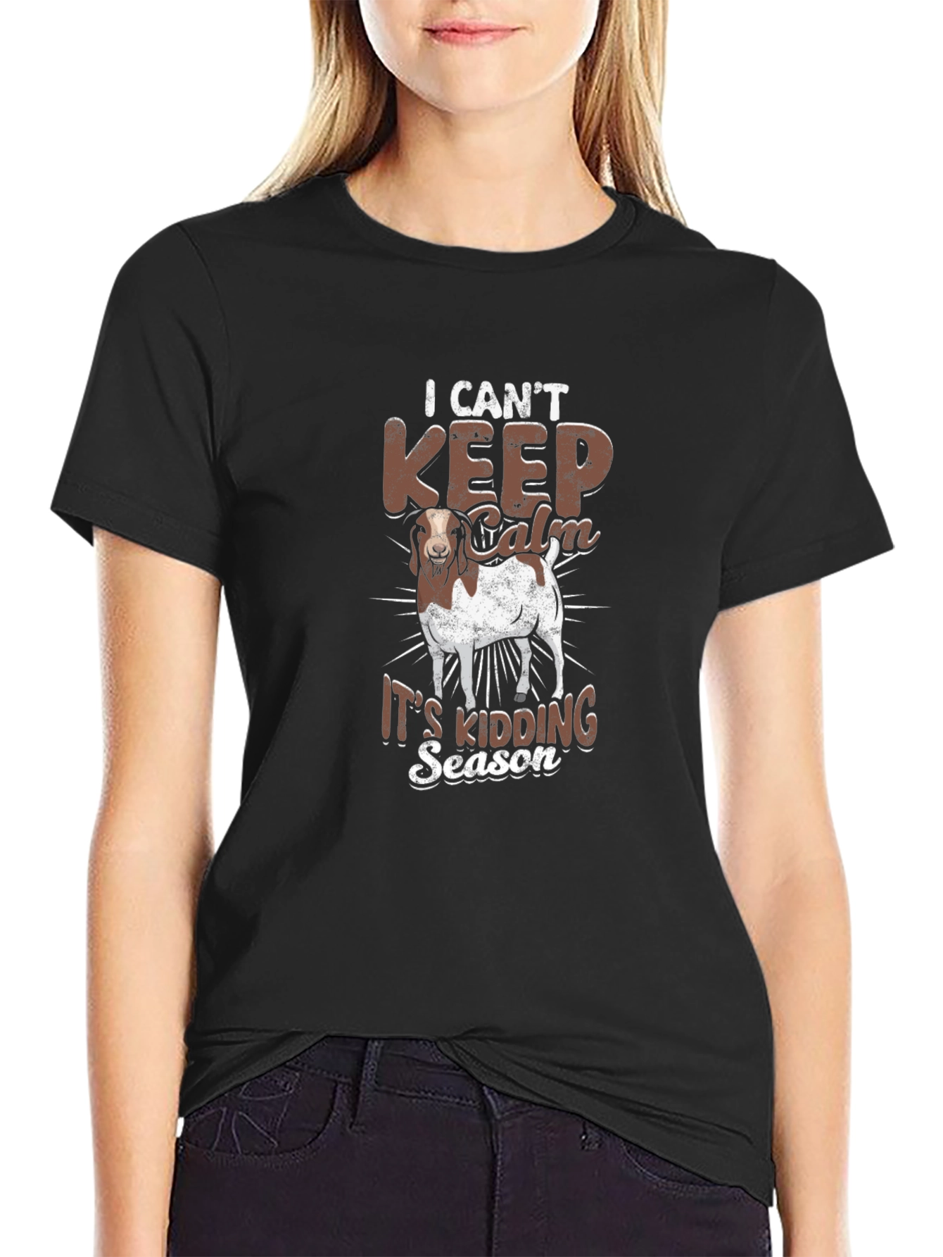 I Cant Keep Calm Its Kidding Season Goat T-Shirt