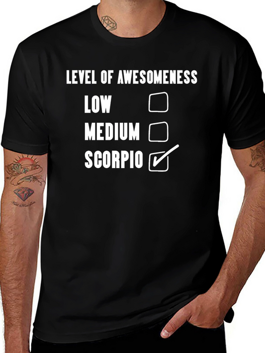 Scorpio Level of Awesomeness Graphic Tee