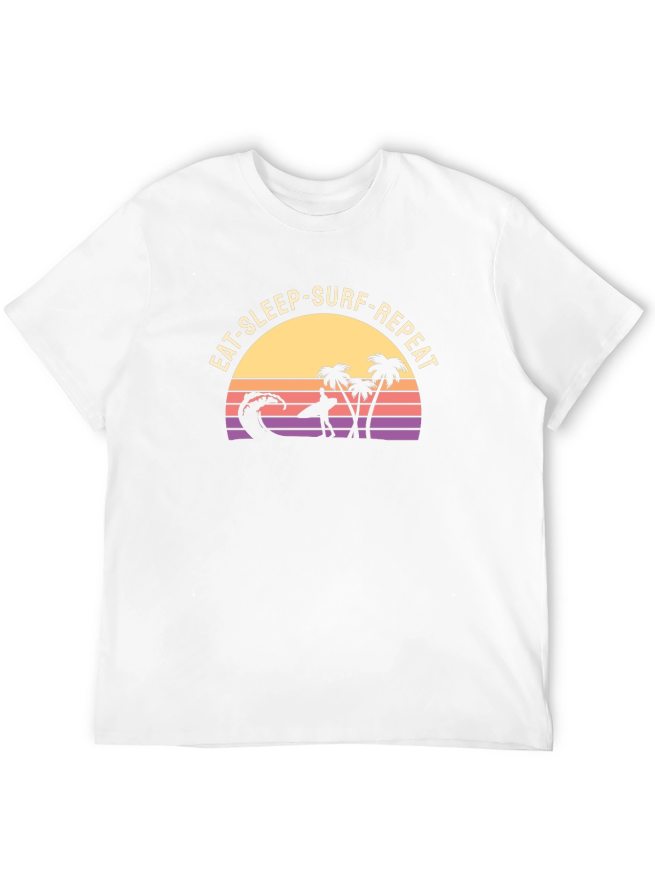 Eat Sleep Surf Repeat T-Shirt - Black