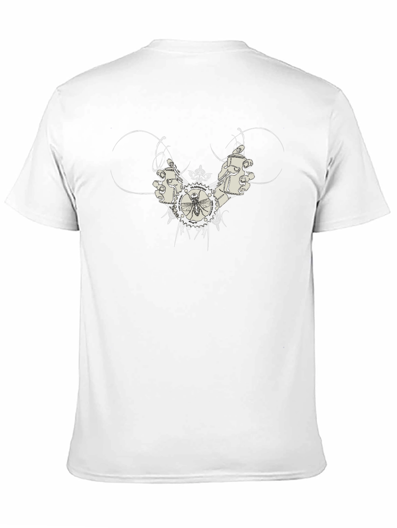 Modern Graphic Print Black T-Shirt