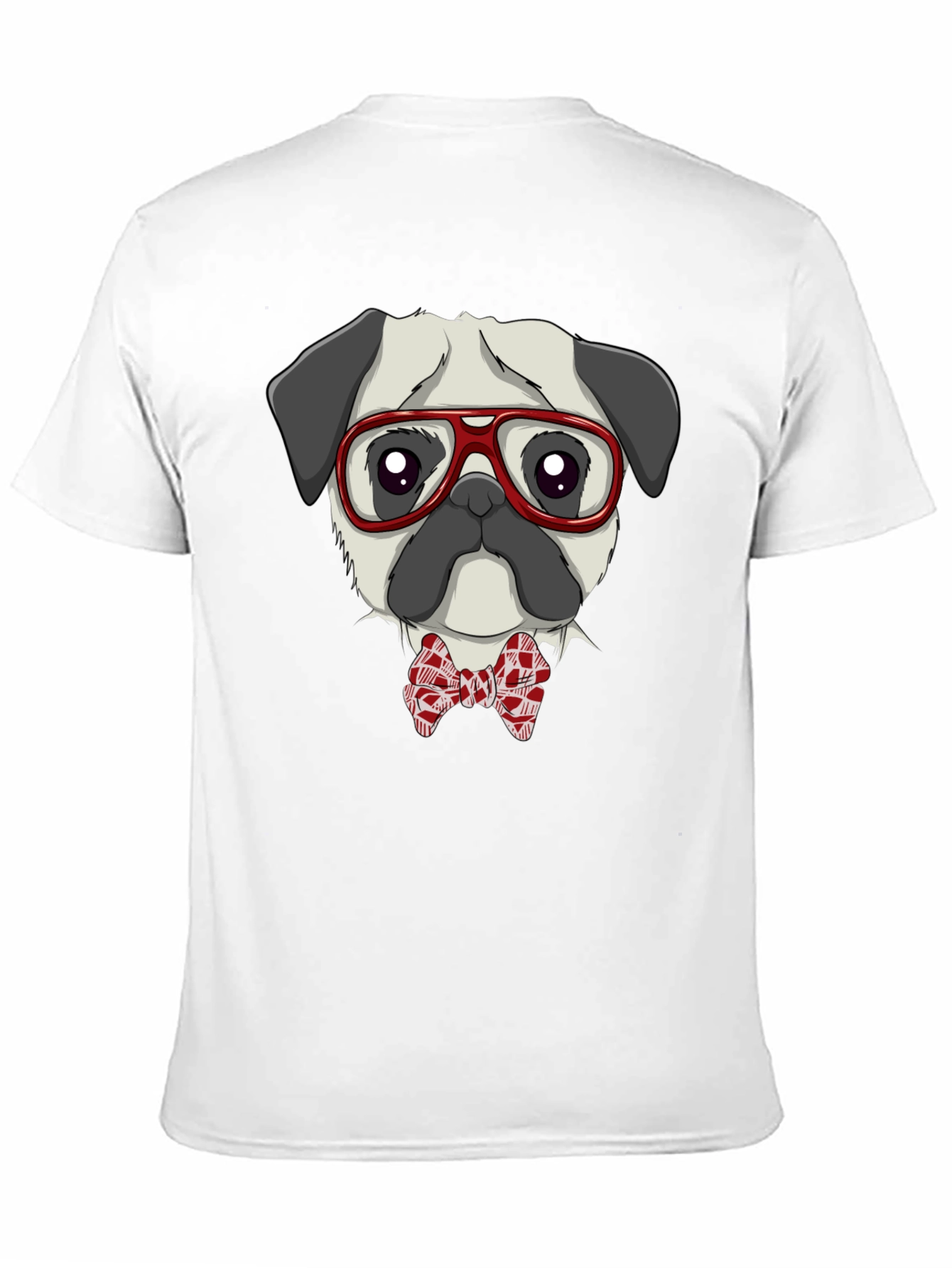 Pug with Glasses & Bow Tie T-Shirt