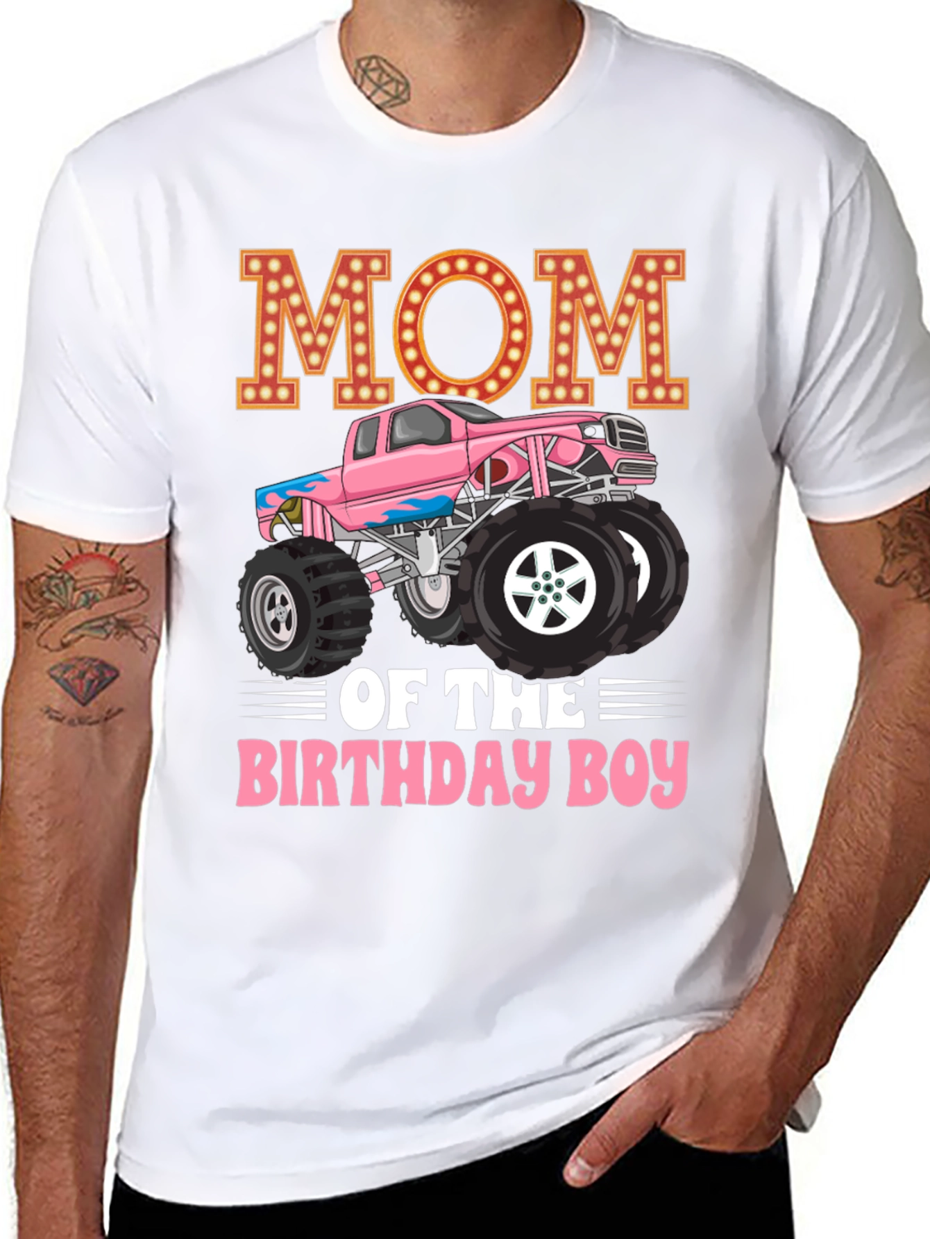 Mom of the Birthday Boy Monster Truck T-shirt